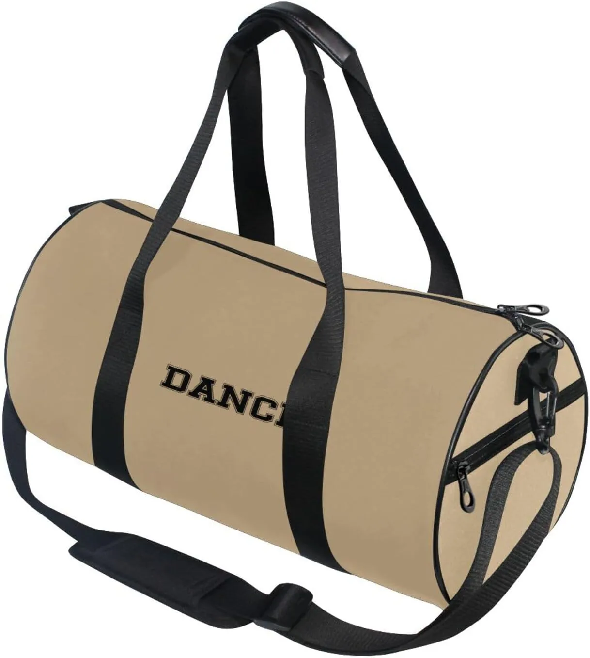 Toddler Boys Duffel Travel Bag Zipper Yoga Bag Tote for Women Men Travel Bag Duffel Tan