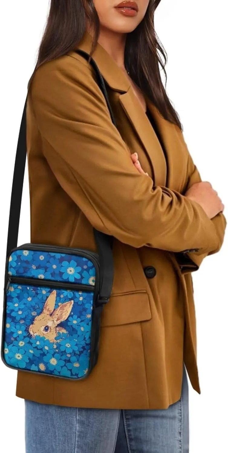 TODIYADDU Fashion Sling Bag for Women Crossbody Purse Messenger Bag with Front Pocket Portable Chest Bag Small Shoulder Bag