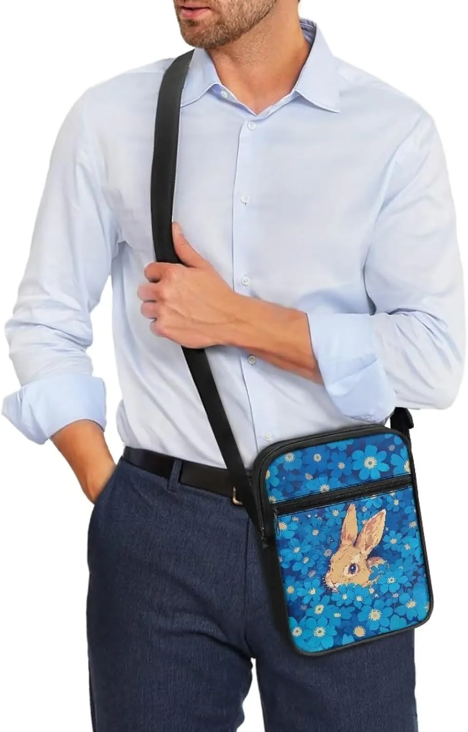 TODIYADDU Fashion Sling Bag for Women Crossbody Purse Messenger Bag with Front Pocket Portable Chest Bag Small Shoulder Bag