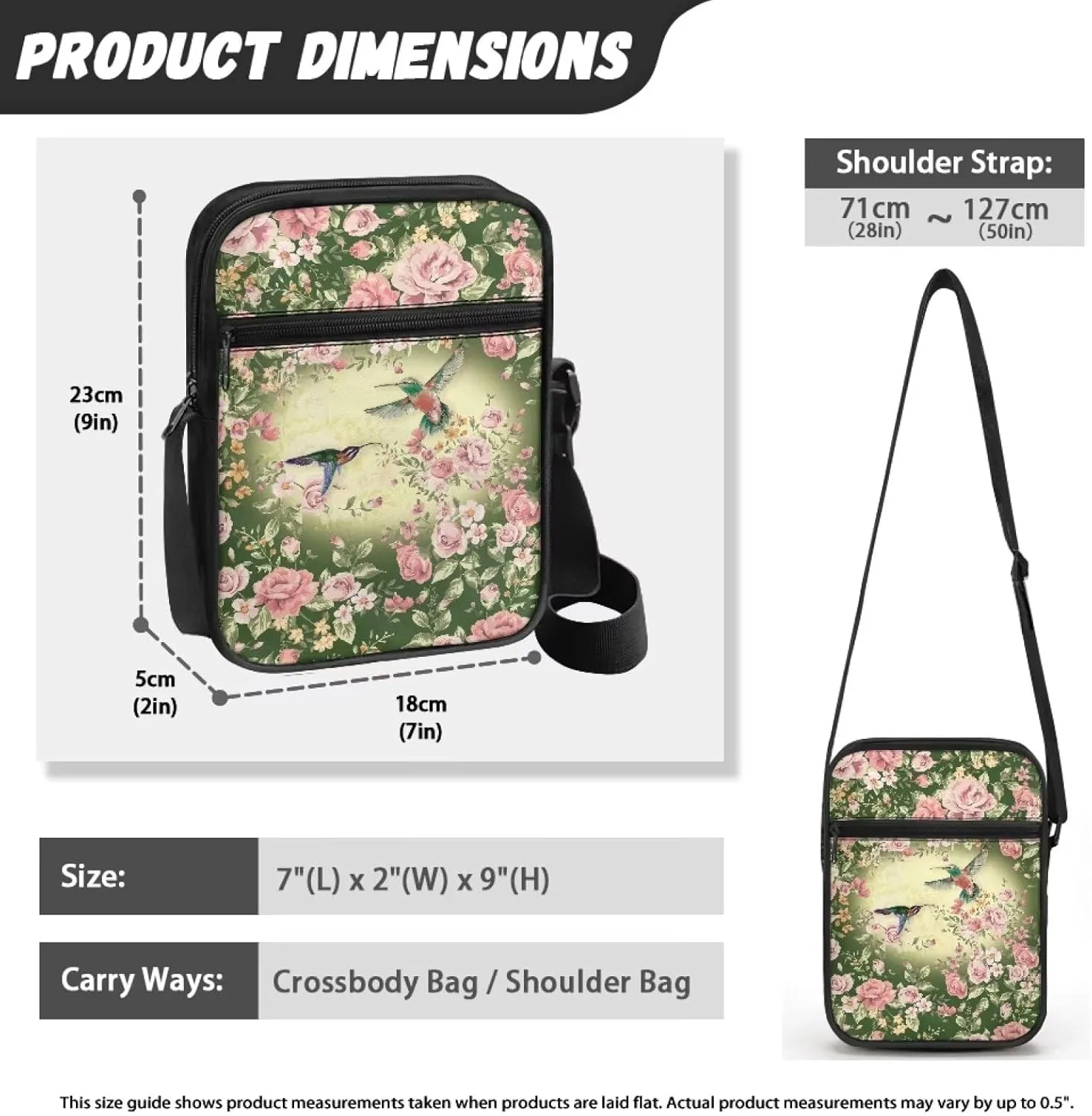 TODIYADDU Lightweight Crossbody Sling Bag Mini Messenger Shoulder Handbag Wallet Small Purses for Women Trendy Chest Bag