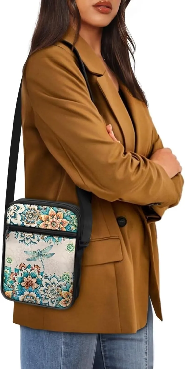 TODIYADDU Messenger Bag for Women Men Mini Shoulder Bag with Adjustable Straps Trendy Crossbody Sling Bag for Cell Phone Keys