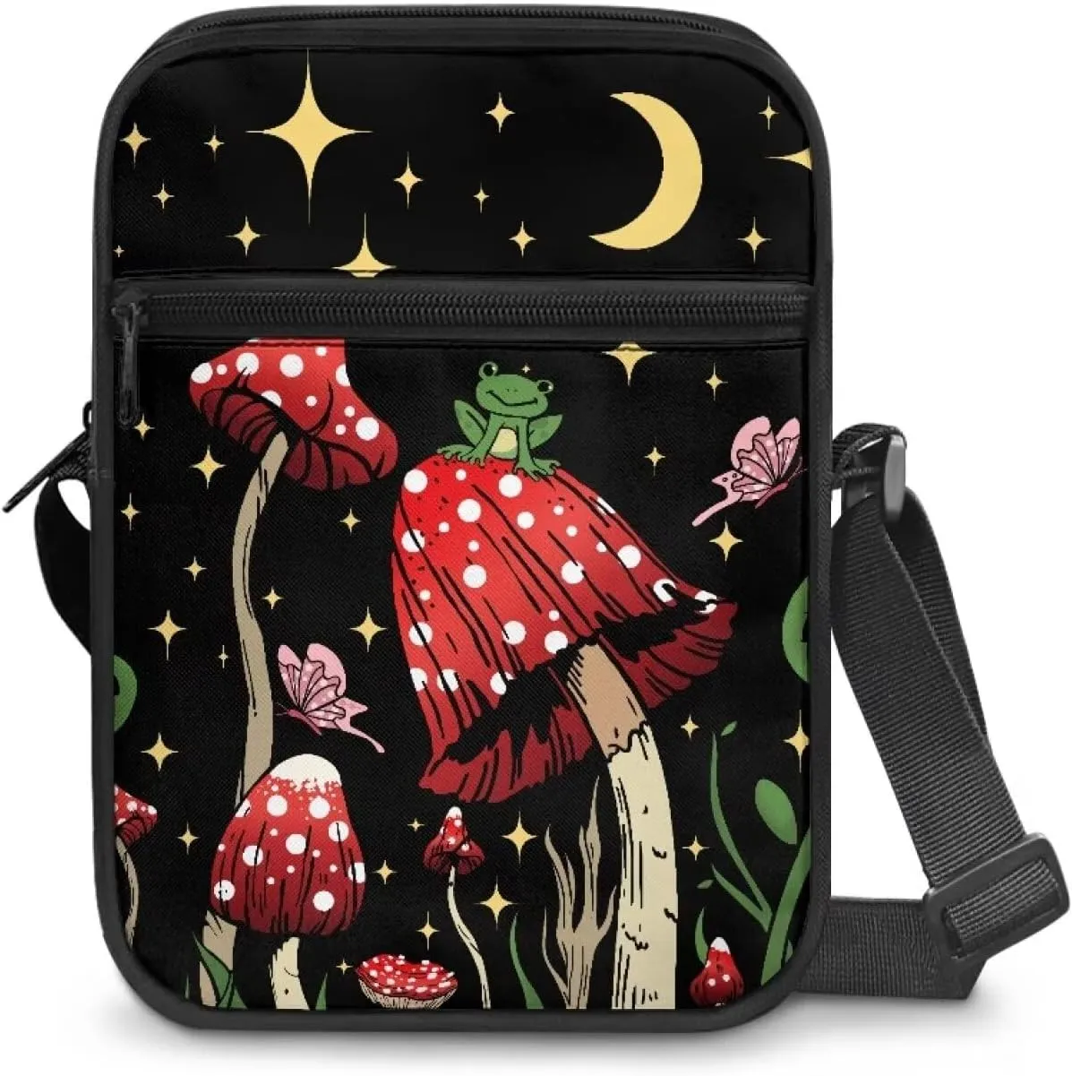 TODIYADDU Messenger Bag for Women Men Mini Shoulder Bag with Adjustable Straps Trendy Crossbody Sling Bag for Cell Phone Keys