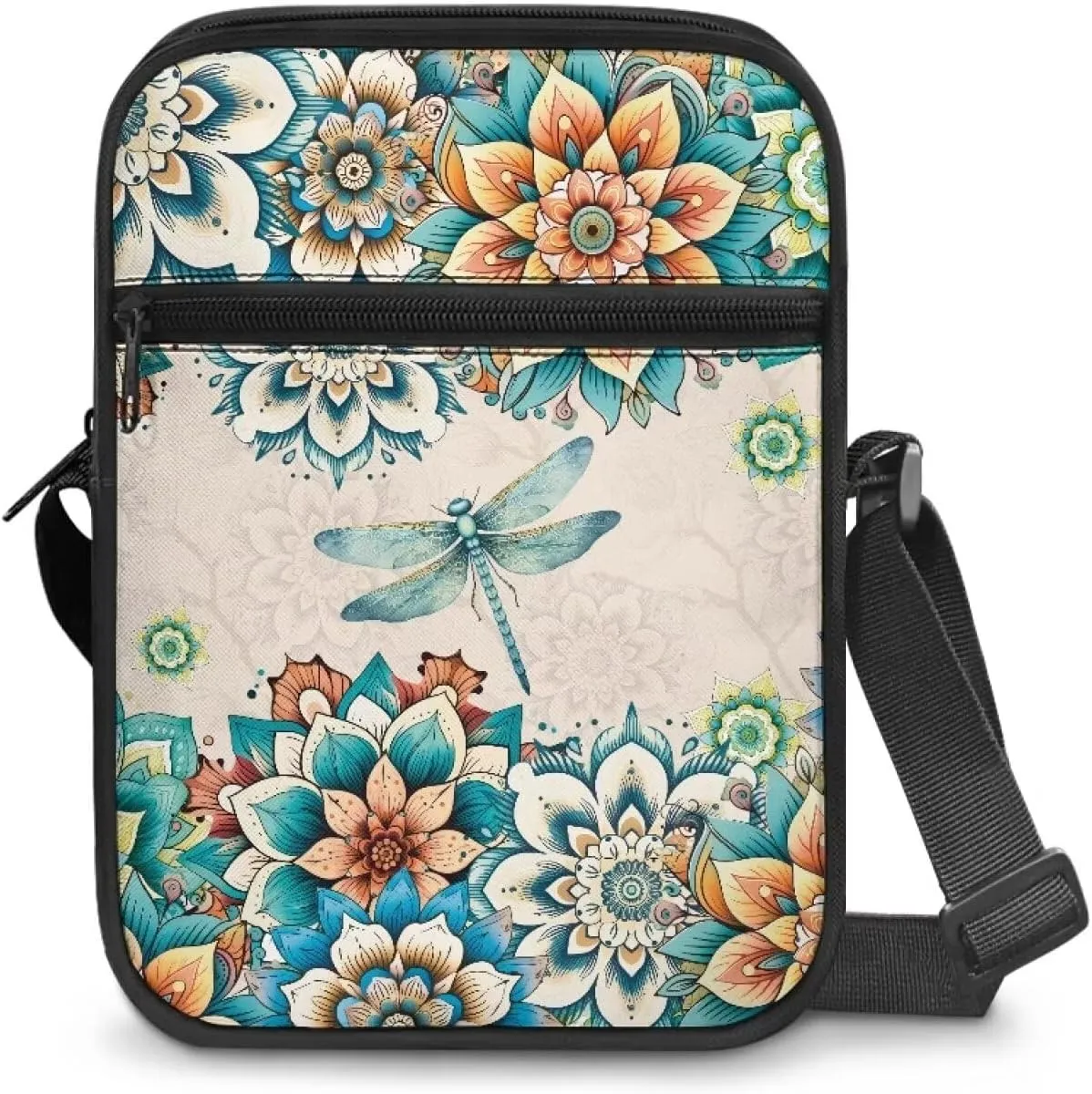 TODIYADDU Messenger Bag for Women Men Mini Shoulder Bag with Adjustable Straps Trendy Crossbody Sling Bag for Cell Phone Keys