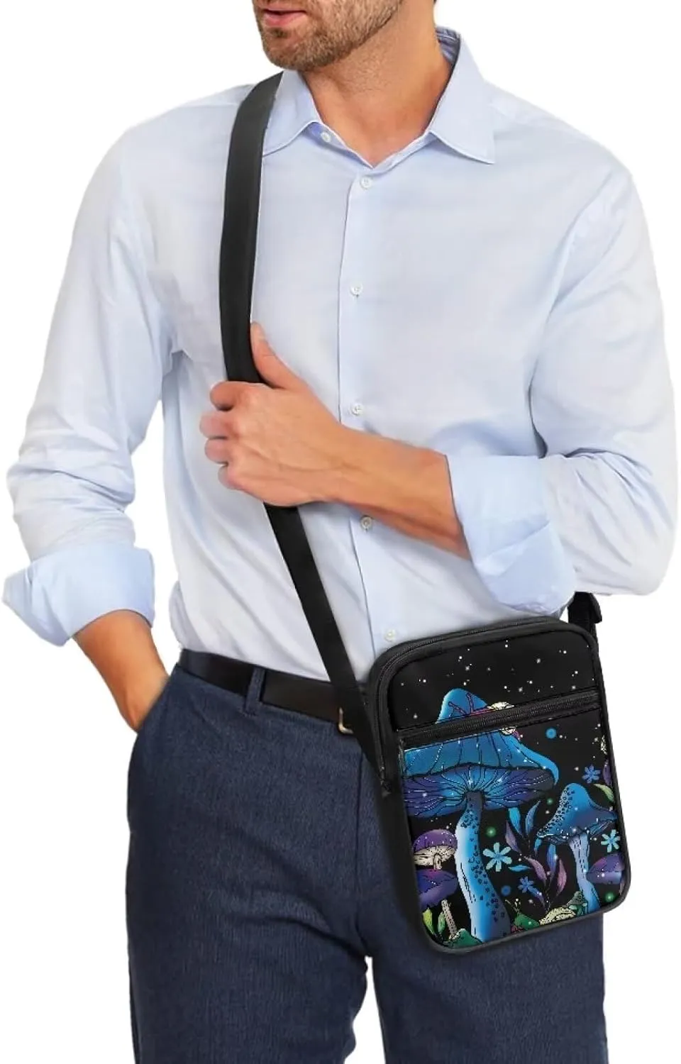 TODIYADDU Messenger Bag for Women Men Mini Shoulder Bag with Adjustable Straps Trendy Crossbody Sling Bag for Cell Phone Keys