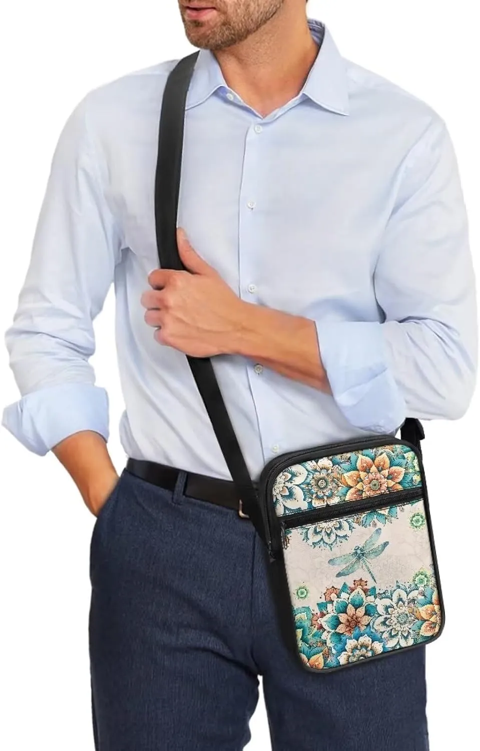 TODIYADDU Messenger Bag for Women Men Mini Shoulder Bag with Adjustable Straps Trendy Crossbody Sling Bag for Cell Phone Keys