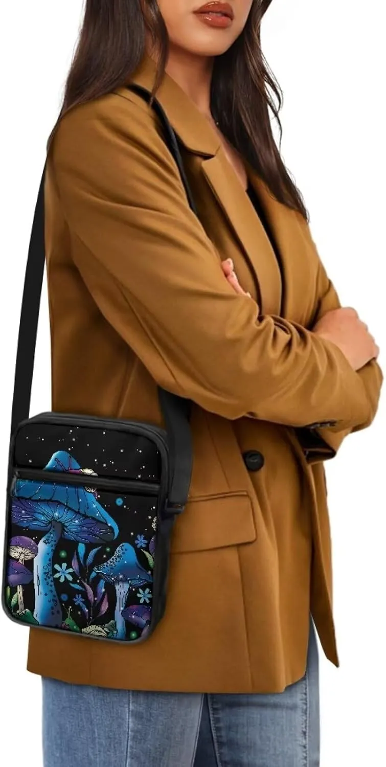 TODIYADDU Messenger Bag for Women Men Mini Shoulder Bag with Adjustable Straps Trendy Crossbody Sling Bag for Cell Phone Keys