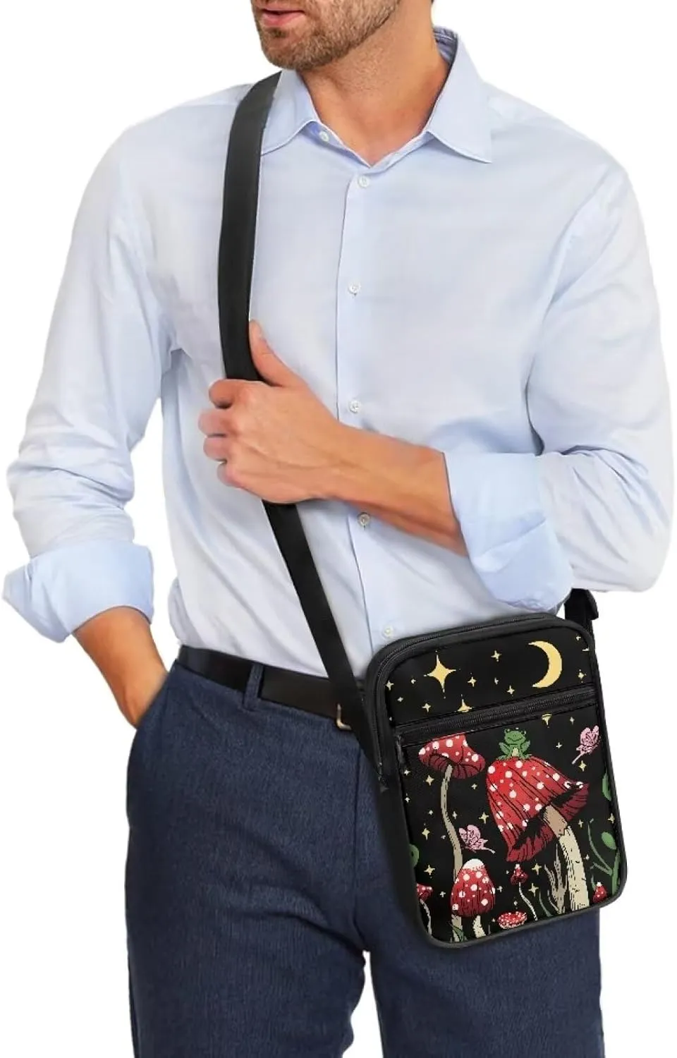 TODIYADDU Messenger Bag for Women Men Mini Shoulder Bag with Adjustable Straps Trendy Crossbody Sling Bag for Cell Phone Keys