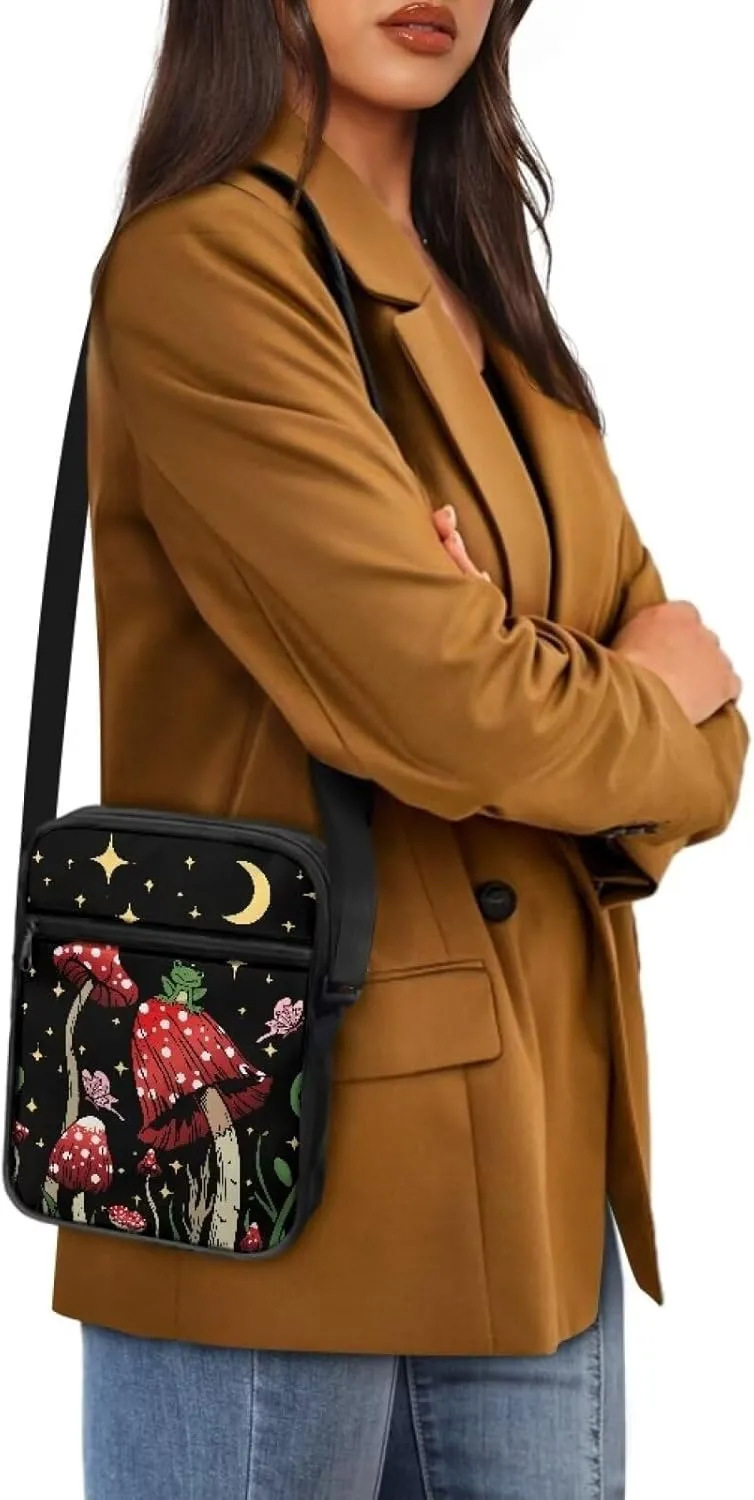 TODIYADDU Messenger Bag for Women Men Mini Shoulder Bag with Adjustable Straps Trendy Crossbody Sling Bag for Cell Phone Keys