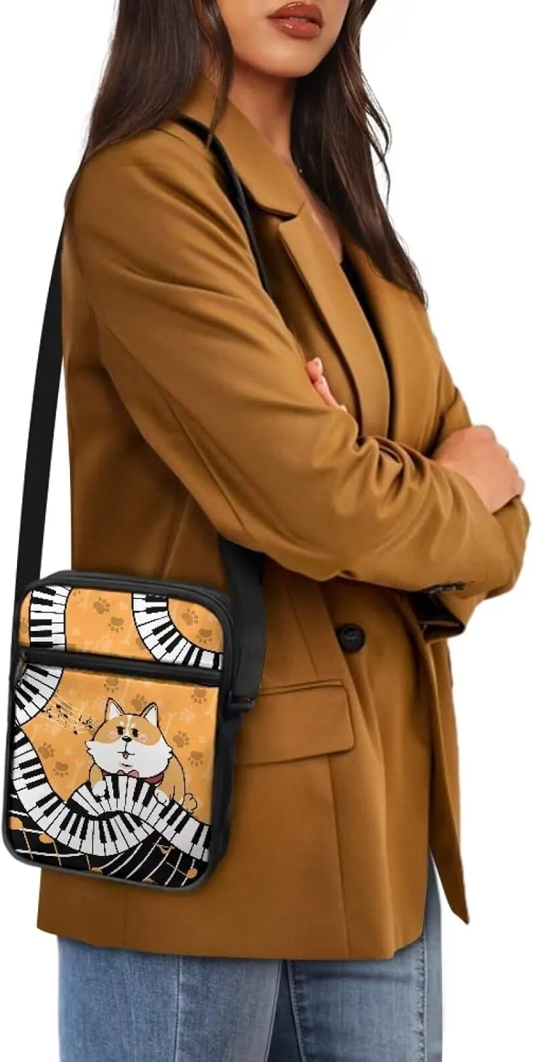 TODIYADDU Messenger Bag for Women Men Small Crossbody Purse with Adjustable Strap Travel Shoulder Bag Lightweight Handbags