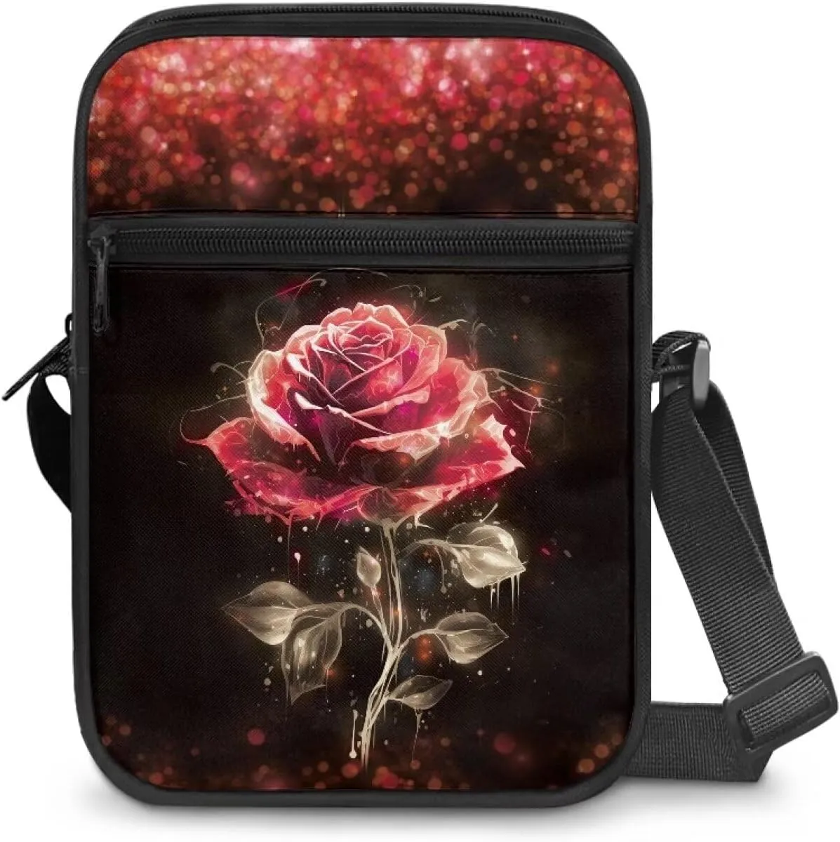 TODIYADDU Messenger Bag for Women Men Small Crossbody Purse with Adjustable Strap Travel Shoulder Bag Lightweight Handbags