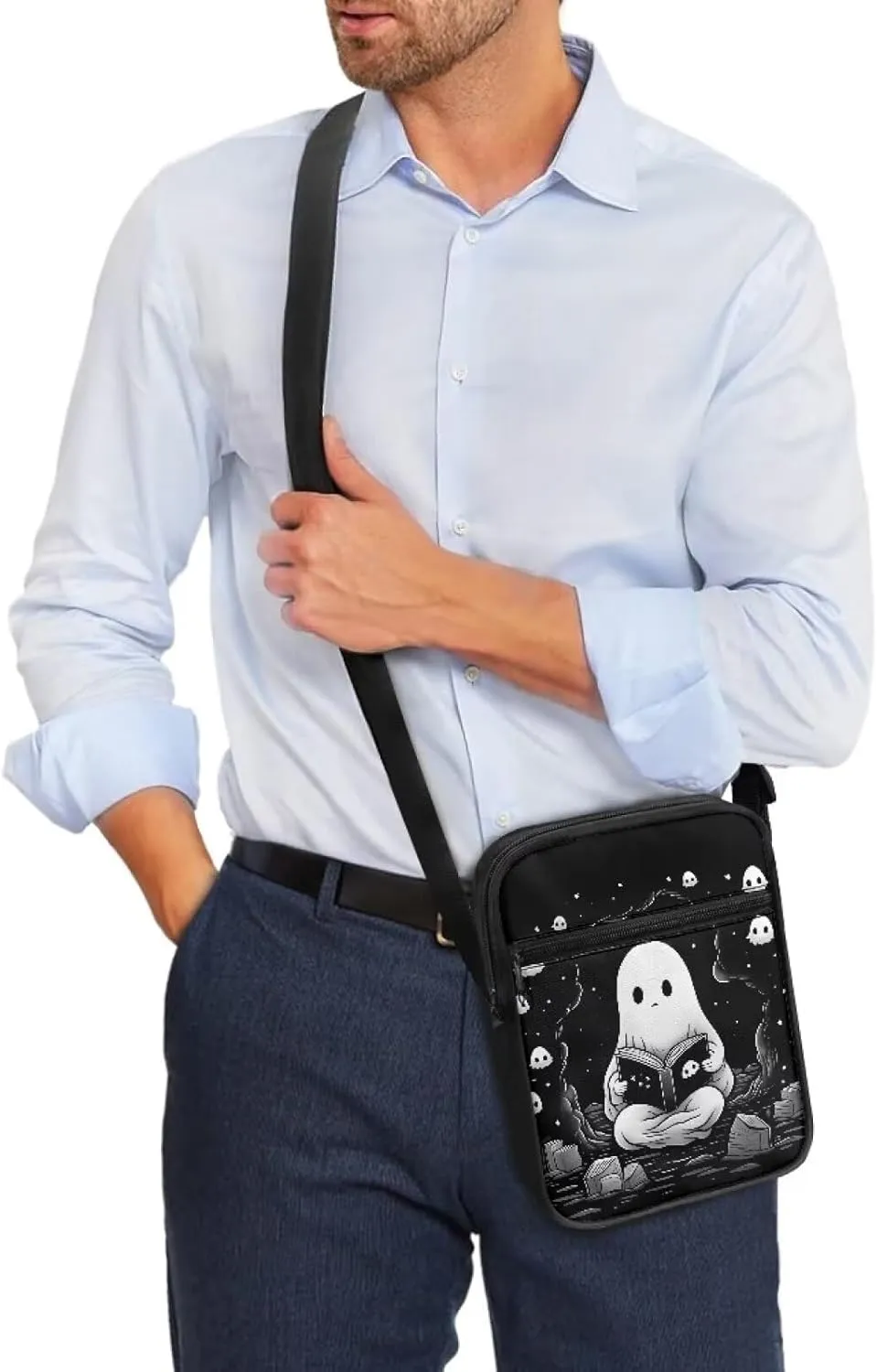 TODIYADDU Messenger Bag for Women Men Small Crossbody Purse with Adjustable Strap Travel Shoulder Bag Lightweight Handbags
