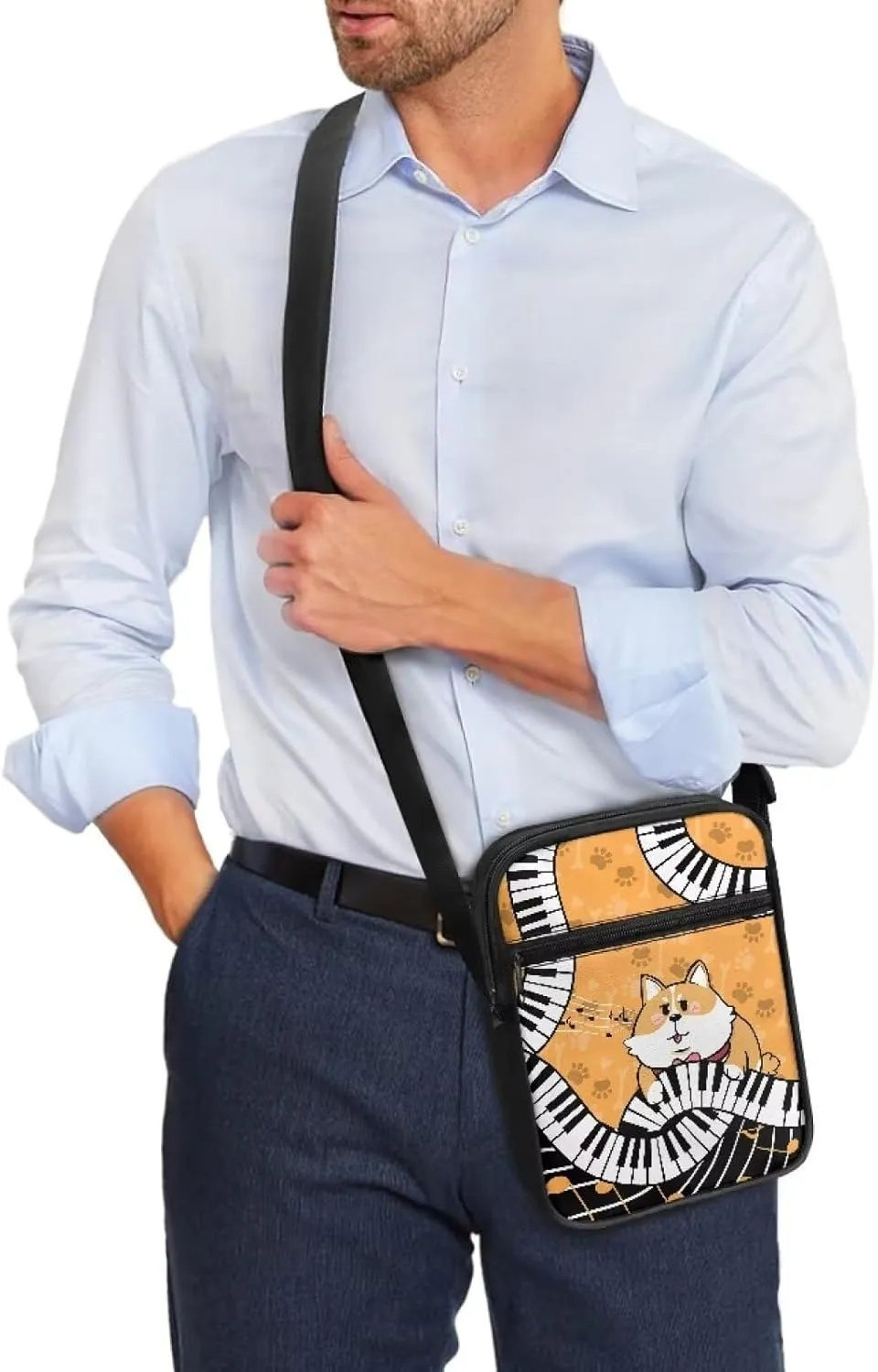 TODIYADDU Messenger Bag for Women Men Small Crossbody Purse with Adjustable Strap Travel Shoulder Bag Lightweight Handbags
