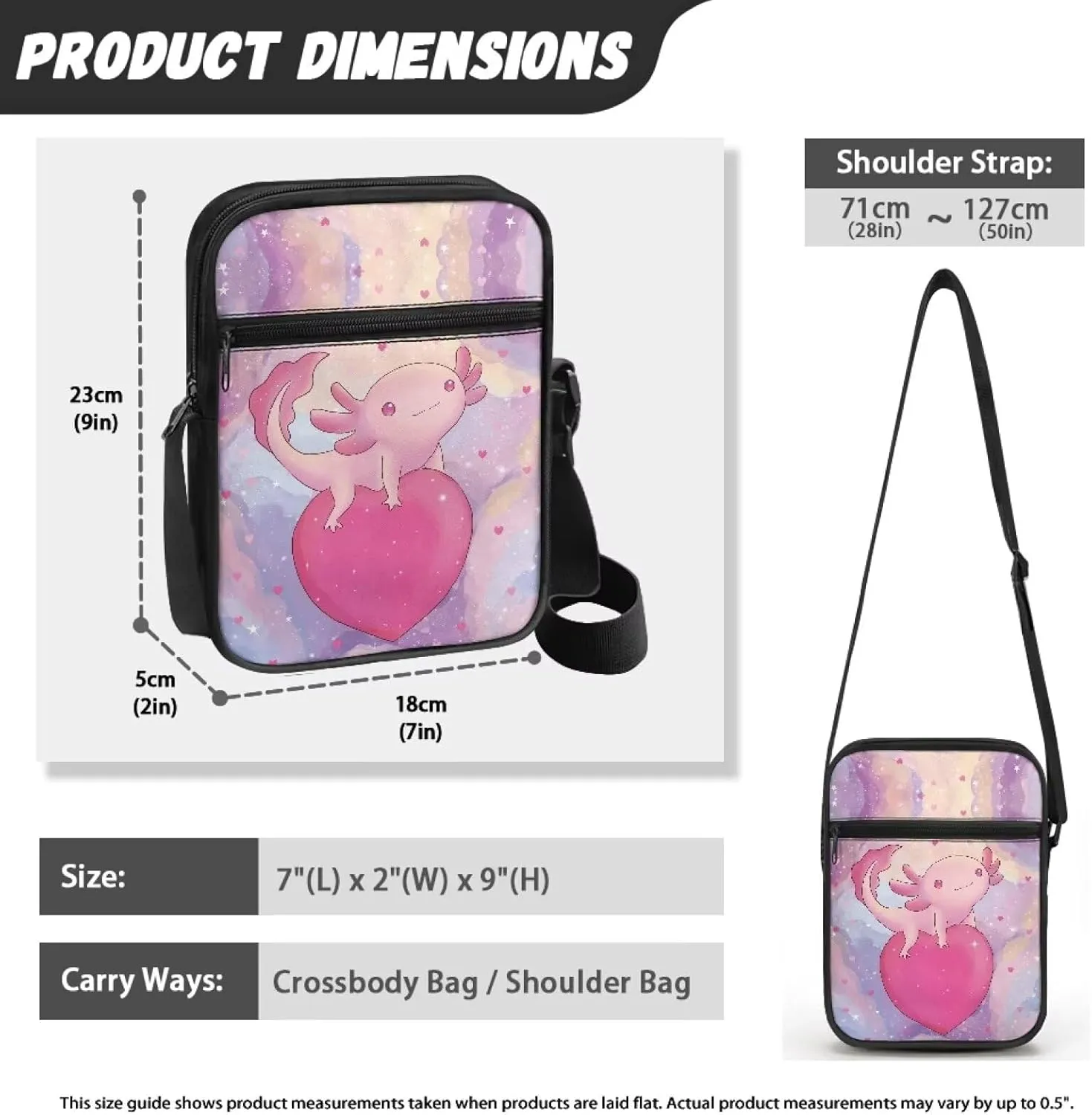 TODIYADDU Multifunctional Messenger Bag for Women Lightweight Sling Purse Chest Bag for Daily Use Portable Phone Bag Gifts