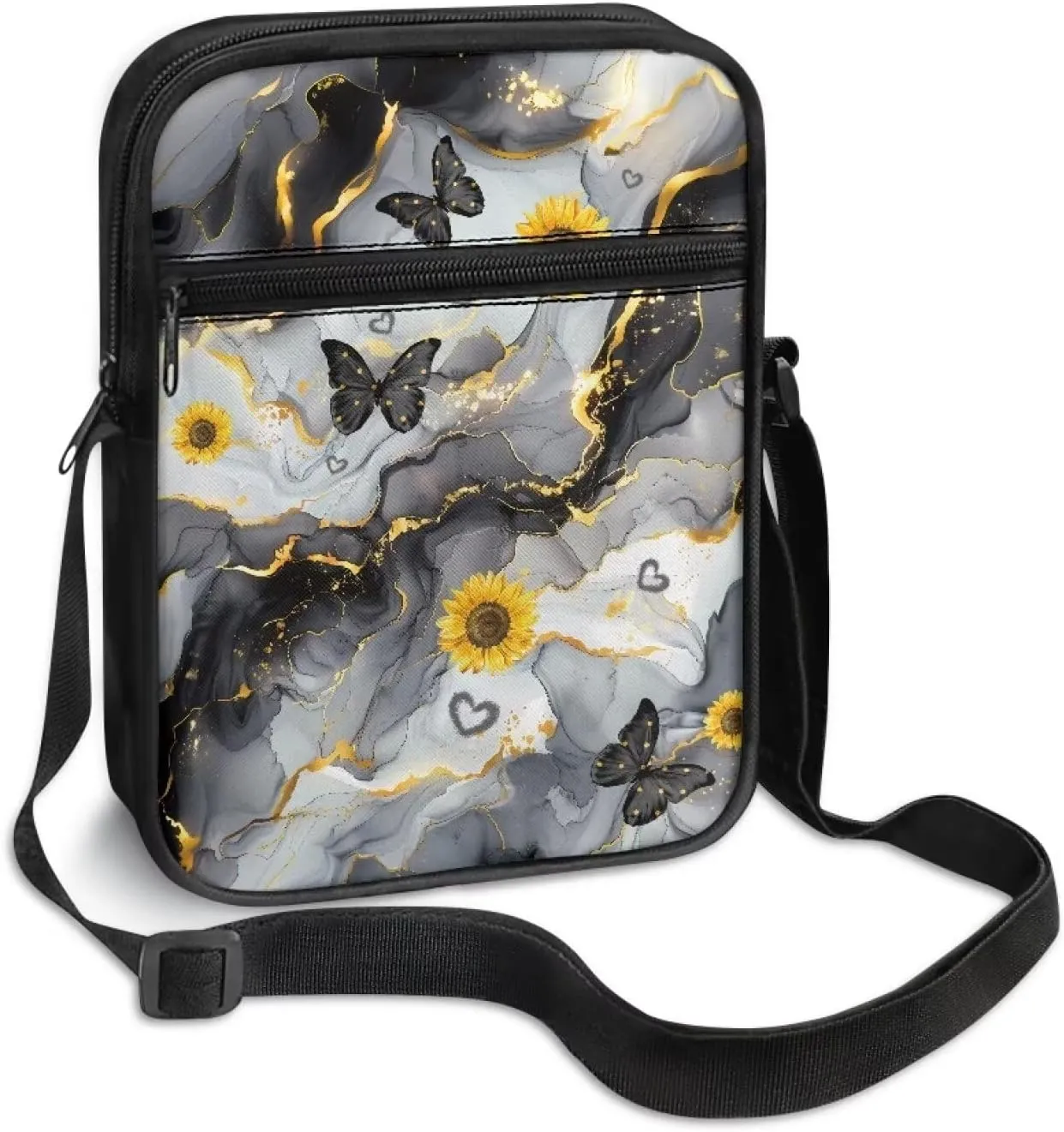 TODIYADDU Novelty Messenger Bag for Women Lightweight Sling Purse Chest Bag for Daily Items Cell Phone Purse Holder Wallet