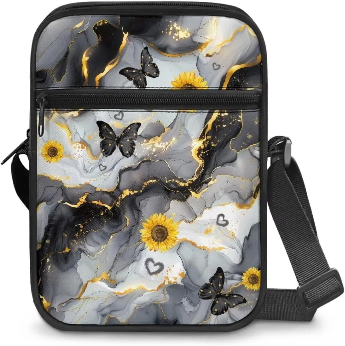 TODIYADDU Novelty Messenger Bag for Women Lightweight Sling Purse Chest Bag for Daily Items Cell Phone Purse Holder Wallet