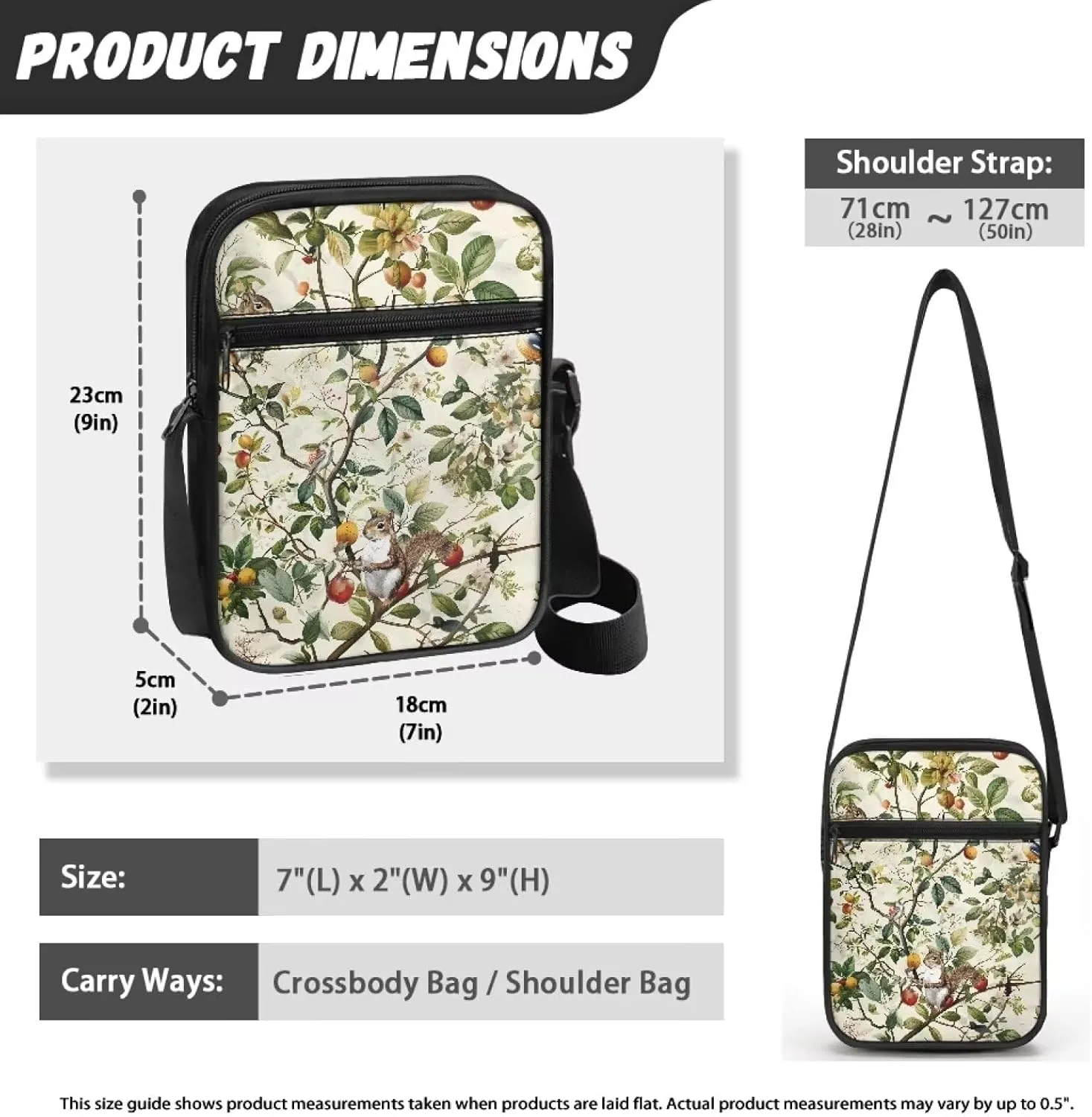 TODIYADDU Shoulder Bag for Women Crossbody Sling Bag Fashion Messenger Bag Small Cell Phone Purse Holder Wallet Nice Gifts