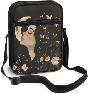 TODIYADDU Trendy Messenger Bag for Women Men Mini Shoulder Bag with Front Pocket Sling Purse Chest Bag for Small Items Gifts