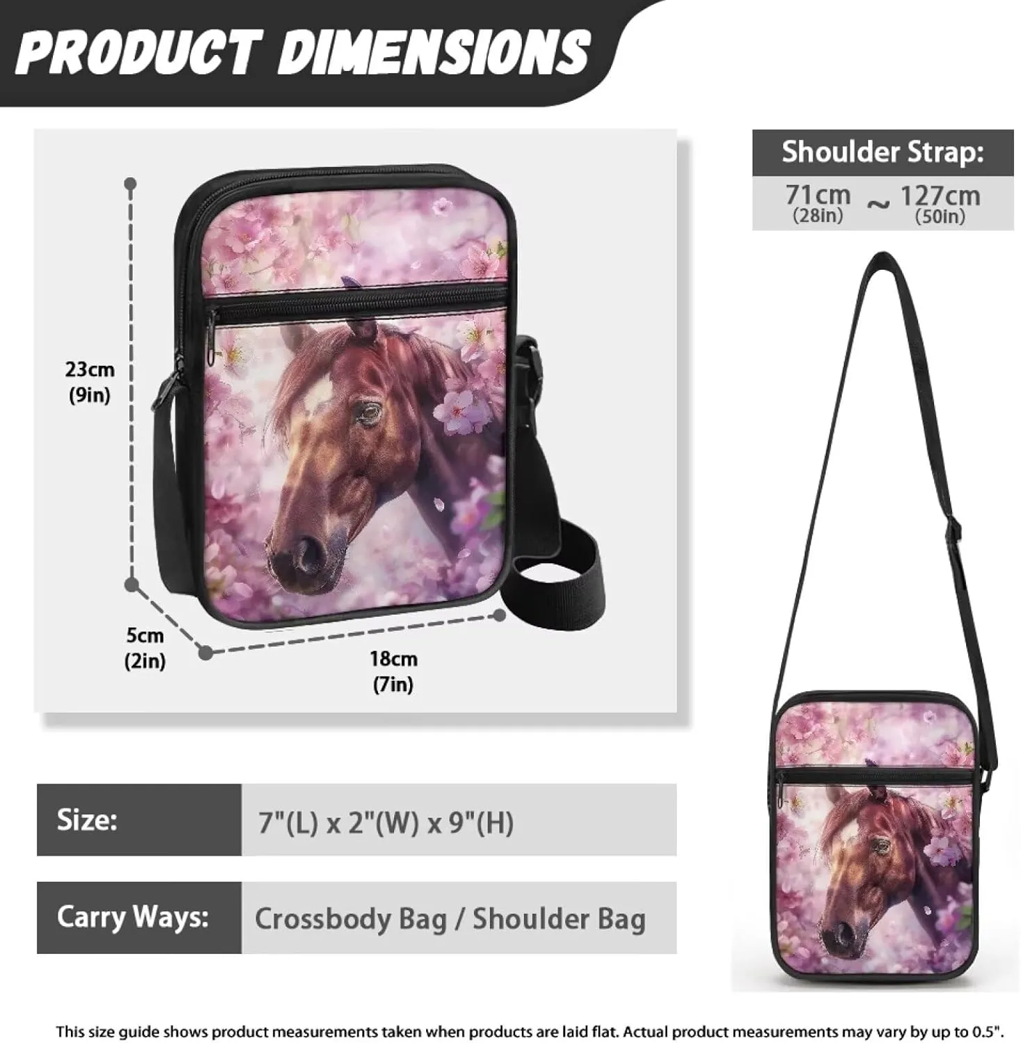 TODIYADDU Versatile Sling Bag Crossbody Phone Bag Women Shoulder Bag with Adjustable Strap Mini Messenger Bag for Cell Phone