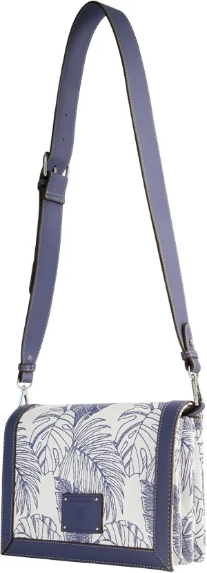 Tommy Bahama Messenger Bag, Women's Crossbody Purse with Adjustable Shoulder Strap, Navy