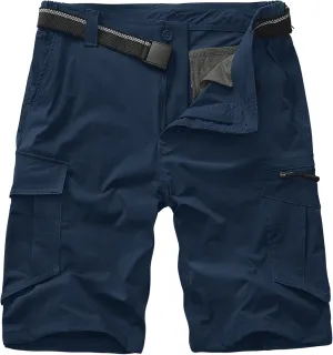 Toomett Mens Hiking Cargo Shorts Quick Dry Lightweight Travel Fishing Camping Golf Shorts with Multi Pockets