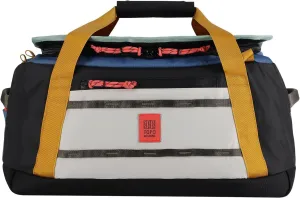Topo Designs Mountain Duffel 40L, Recycled Nylon Ripstop Travel Bag, Removable Backpack Straps, Interior Mesh Pockets, Bluesign Approved (Stone Blue/Bone White)