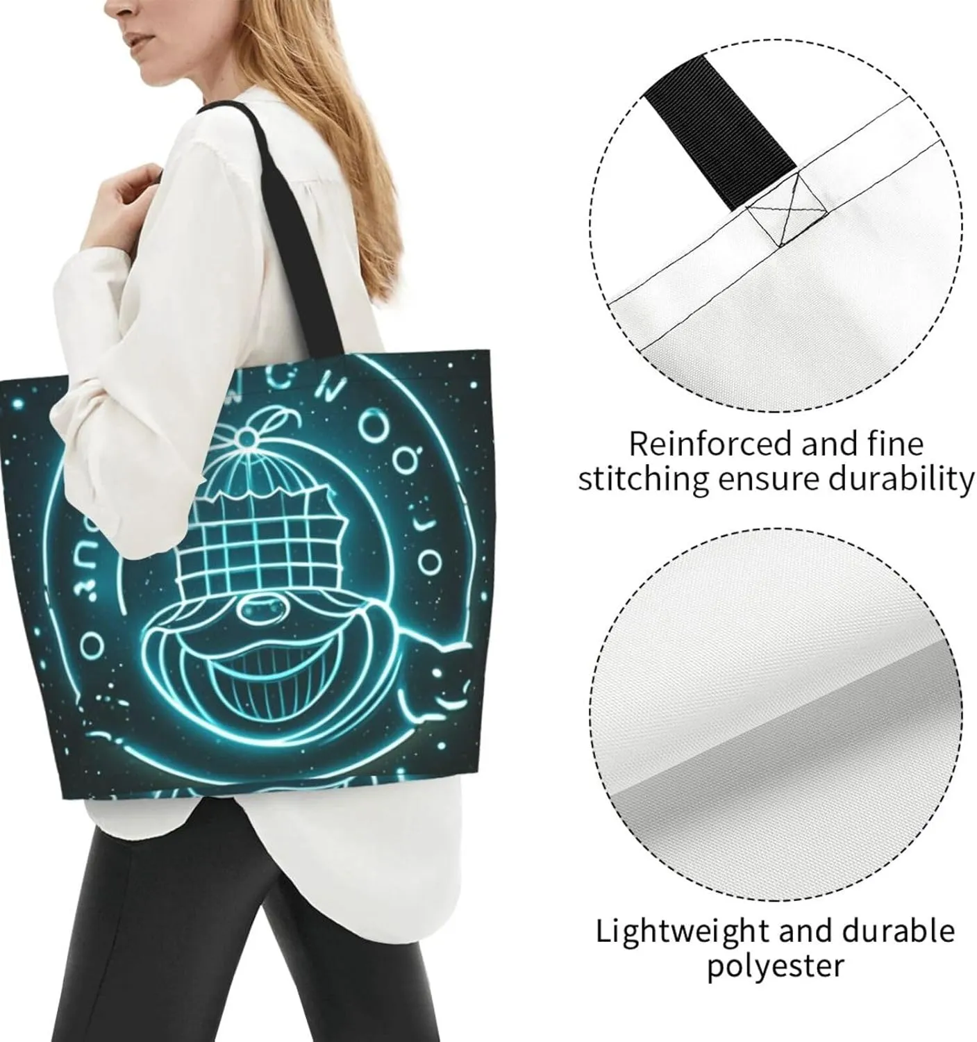 Tote Bag for Women Golf Course Grocery Bag Foldable Shopping Bags Reusable Large Tote Bag