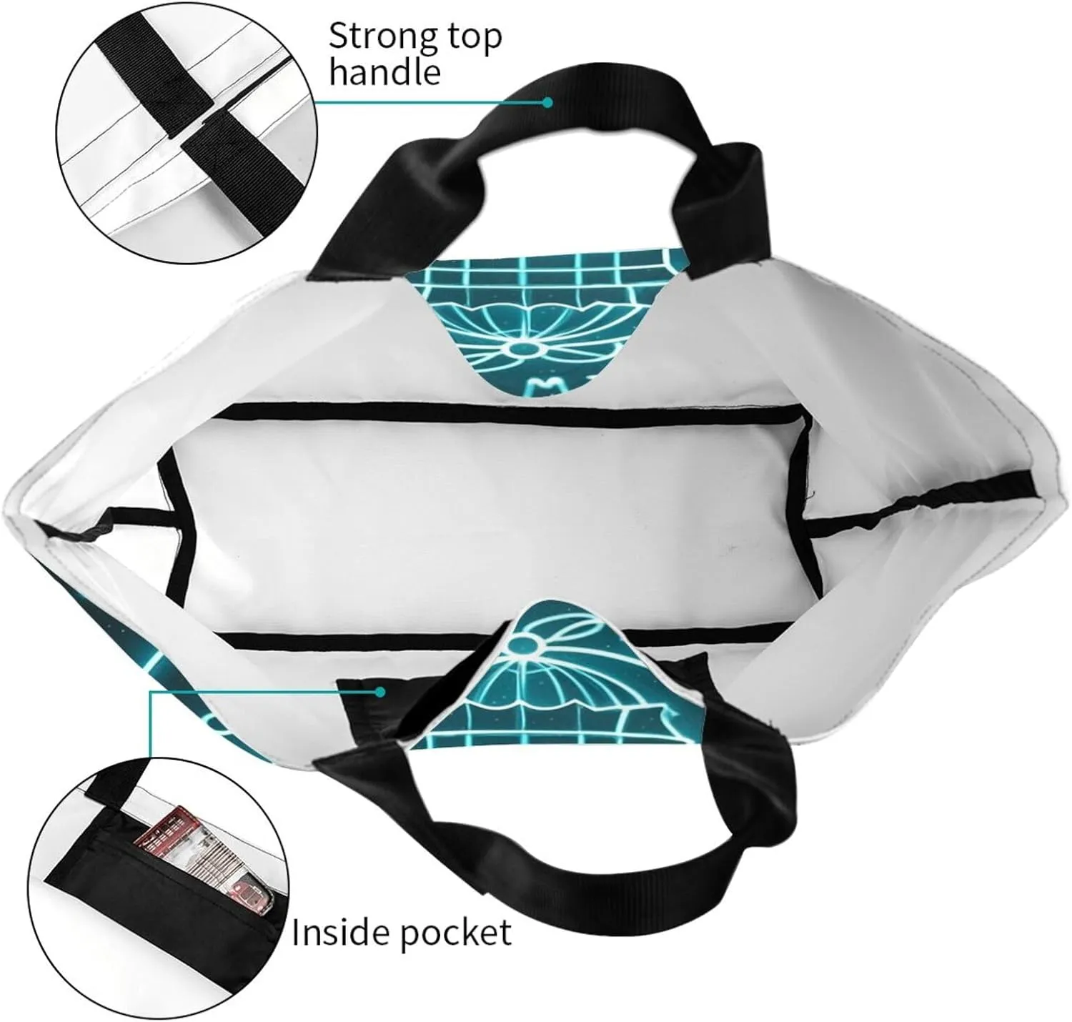 Tote Bag for Women Golf Course Grocery Bag Foldable Shopping Bags Reusable Large Tote Bag
