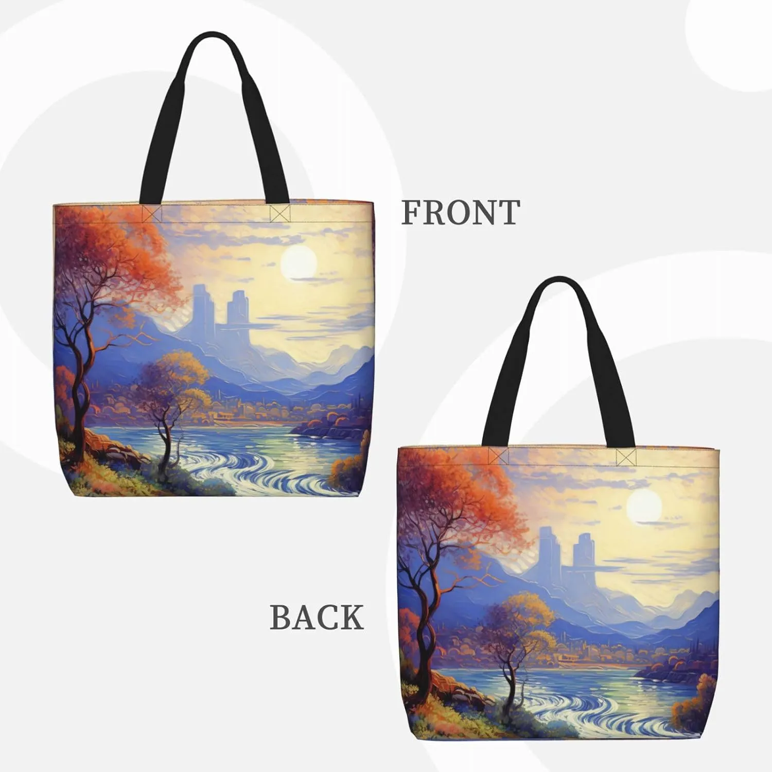 Tote Bag for Women Grocery Bag Reusable Shopping Bag Angry Roaring Lion Handbag Foldable Shoulder Bag