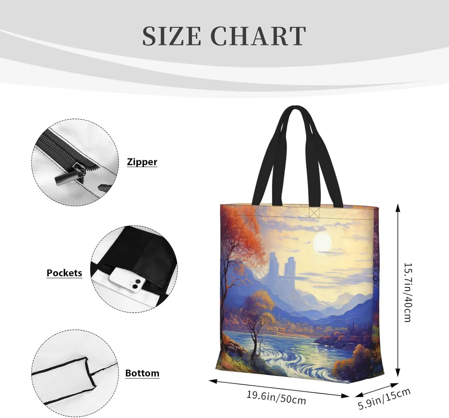 Tote Bag for Women Grocery Bag Reusable Shopping Bag Angry Roaring Lion Handbag Foldable Shoulder Bag
