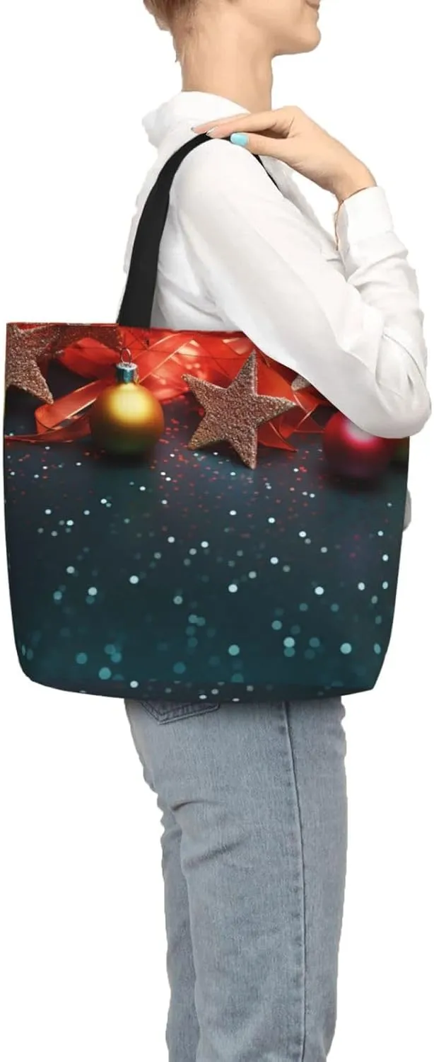 Tote Bag for Women Grocery Bag Reusable Shopping Bag Divided Sea Pathway Handbag Foldable Shoulder Bag