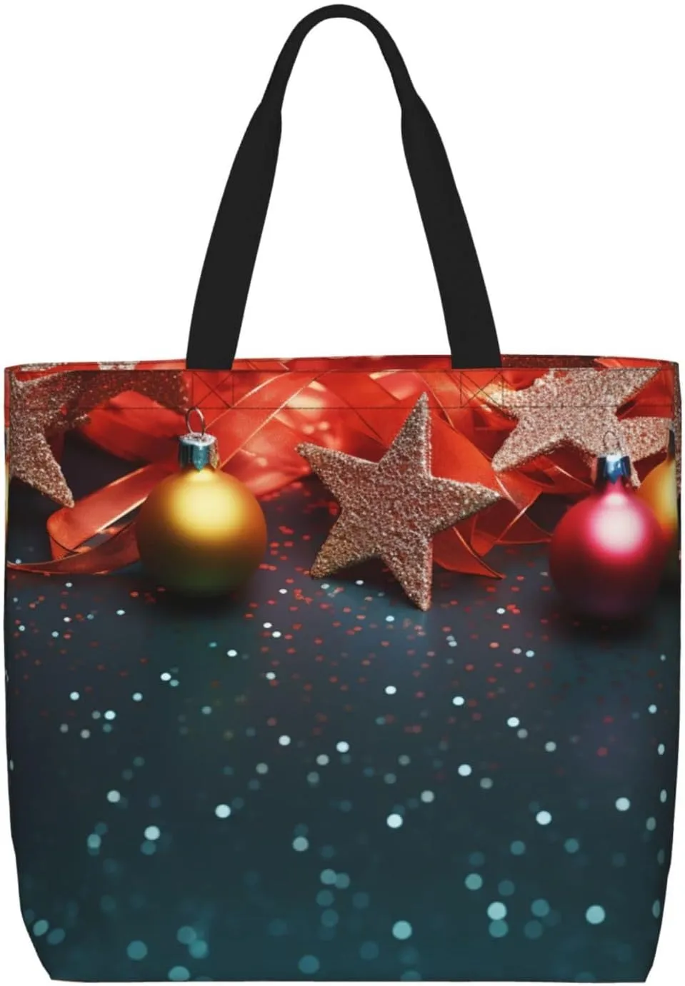 Tote Bag for Women Grocery Bag Reusable Shopping Bag Divided Sea Pathway Handbag Foldable Shoulder Bag