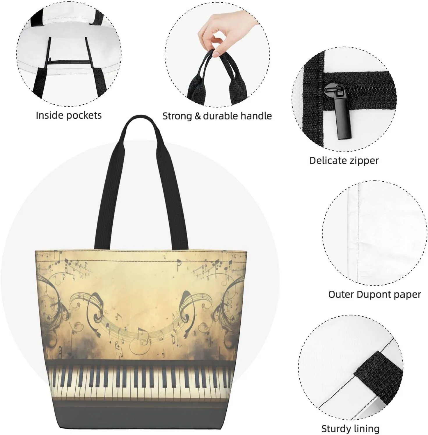 Tote Bag for Women Grocery Bag Reusable Shopping Bag Paint colors Handbag Foldable Shoulder Bag