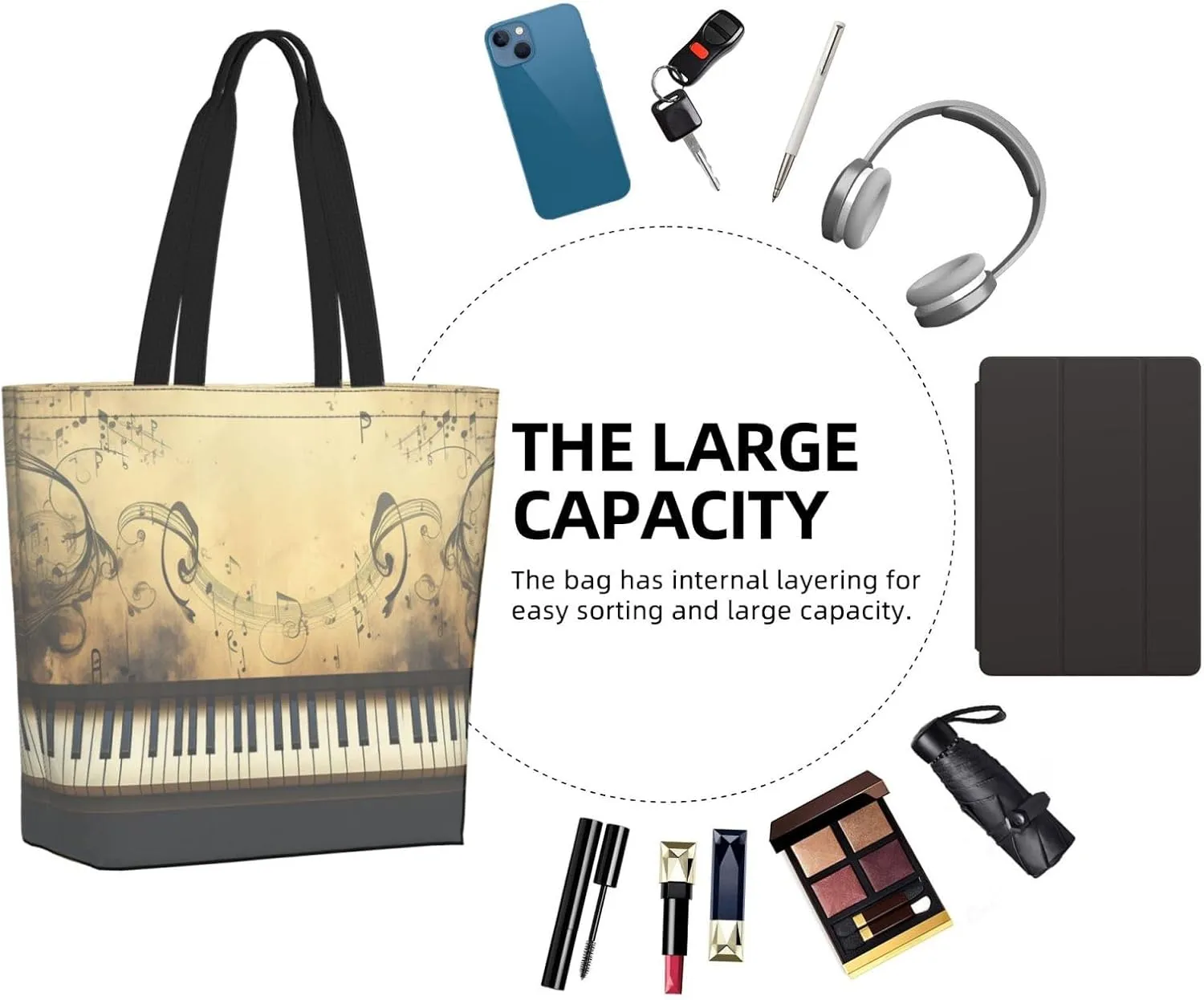 Tote Bag for Women Grocery Bag Reusable Shopping Bag Paint colors Handbag Foldable Shoulder Bag
