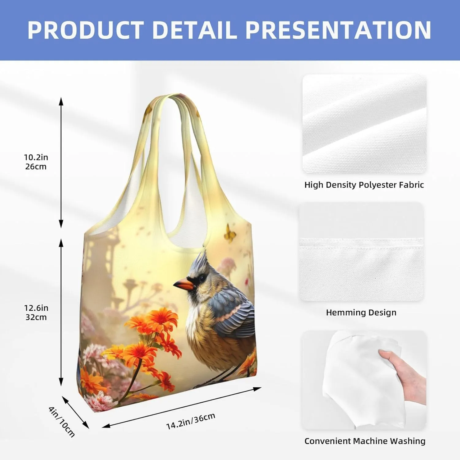 Tote Bag for Women Reusable Grocery Bag Canvas Shopping Bag Starry sky butterfly Handbag Foldable Shoulder Bag