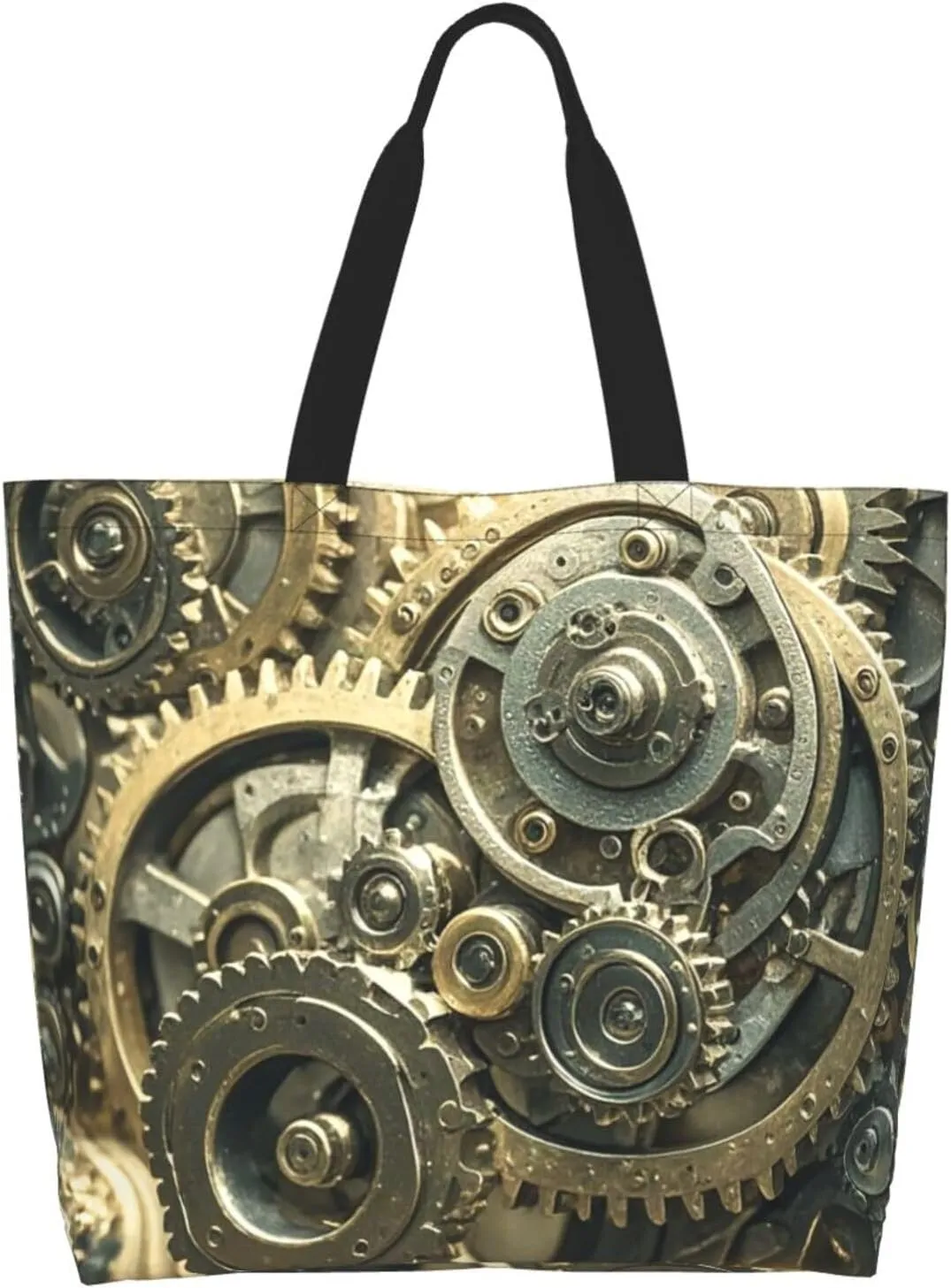 Tote Bag for Women Sunflower Field Sunset Grocery Bag Foldable Shopping Bags Reusable Large Tote Bag