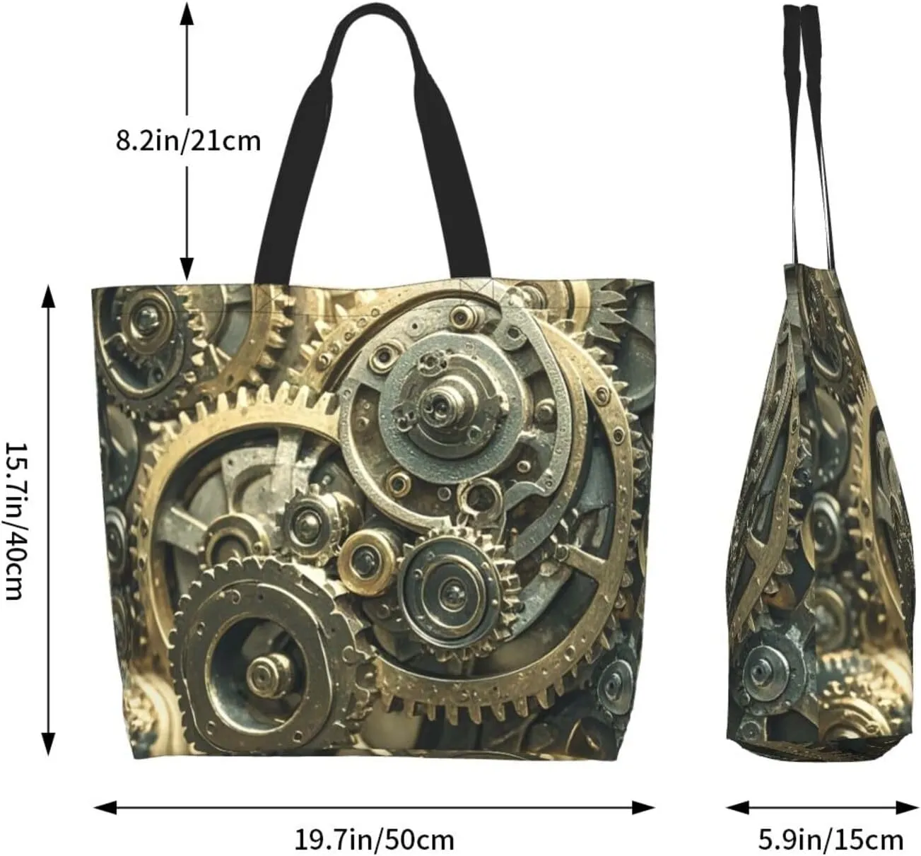 Tote Bag for Women Sunflower Field Sunset Grocery Bag Foldable Shopping Bags Reusable Large Tote Bag
