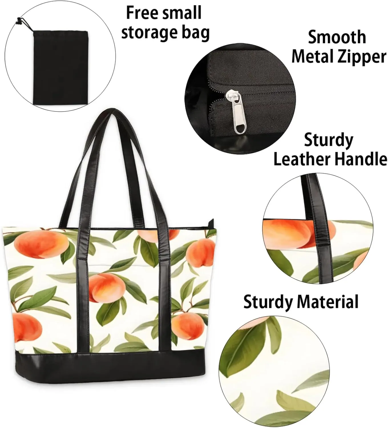 Tote Bag for Women with Zipper, Laptop Tote Bags Laptop Sleeve Case Shoulder Bag Messenger Bags