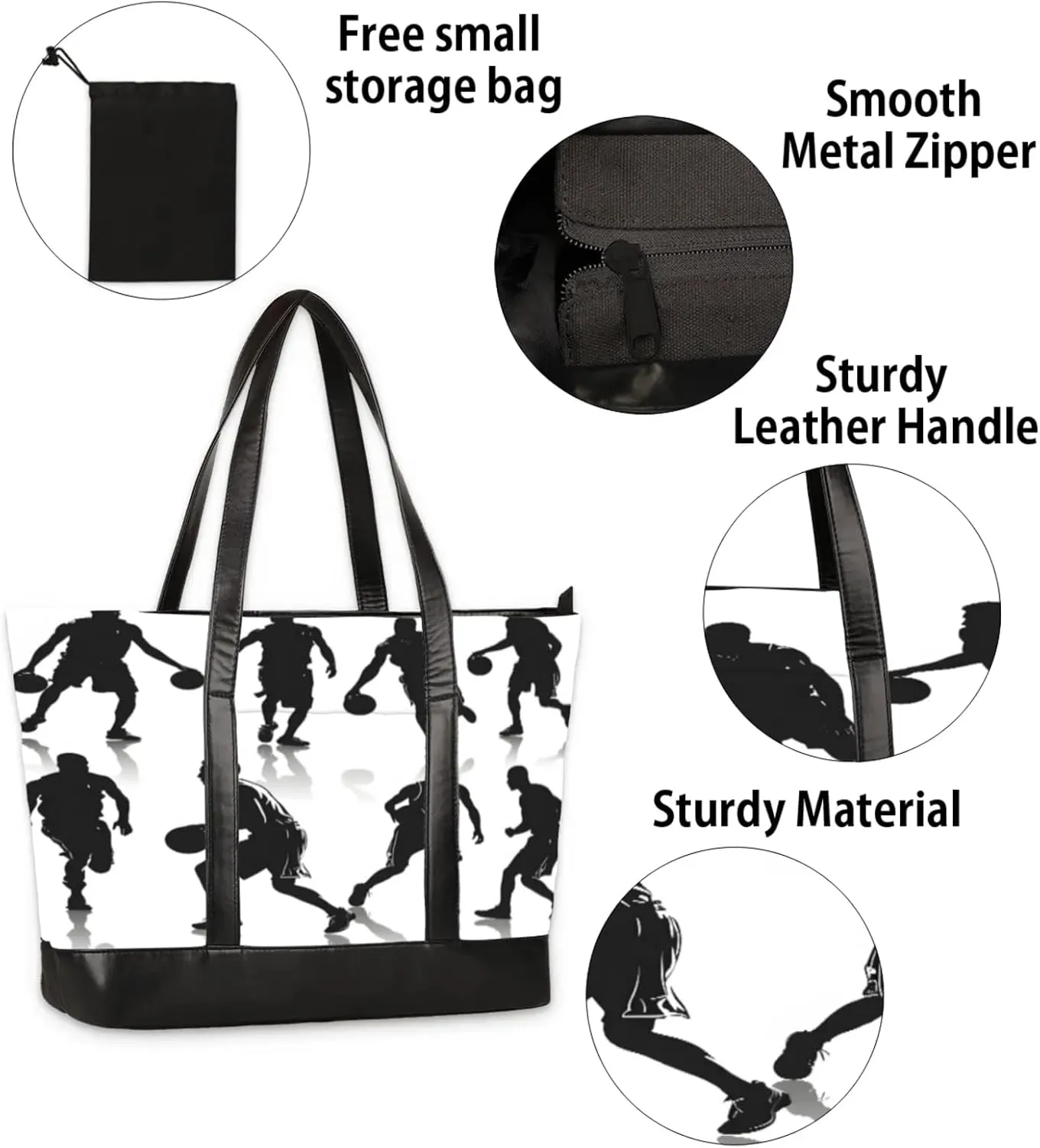 Tote Bag for Women with Zipper, Laptop Tote Bags Laptop Sleeve Case Shoulder Bag Messenger Bags
