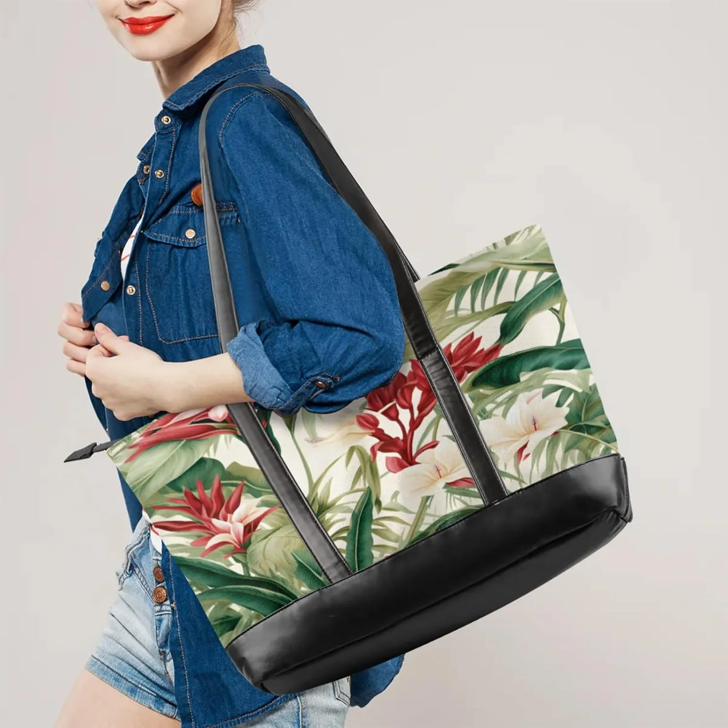 Tote Bag for Women with Zipper, Laptop Tote Bags Laptop Sleeve Case Shoulder Bag Messenger Bags