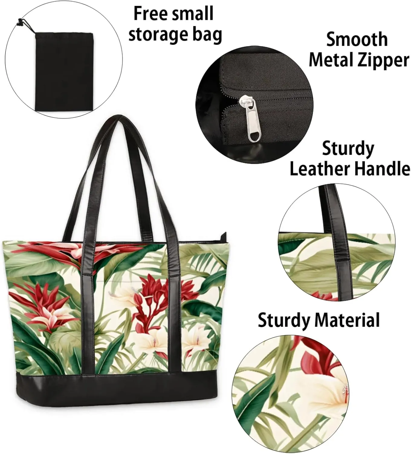 Tote Bag for Women with Zipper, Laptop Tote Bags Laptop Sleeve Case Shoulder Bag Messenger Bags