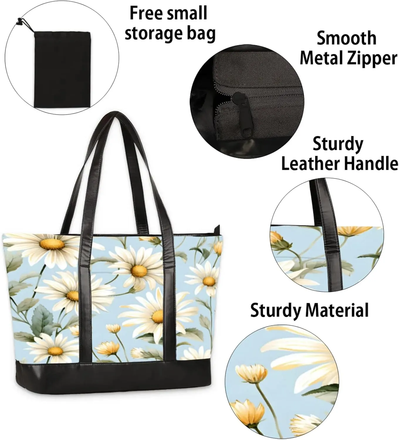 Tote Bag for Women with Zipper, Laptop Tote Bags Laptop Sleeve Case Shoulder Bag Messenger Bags