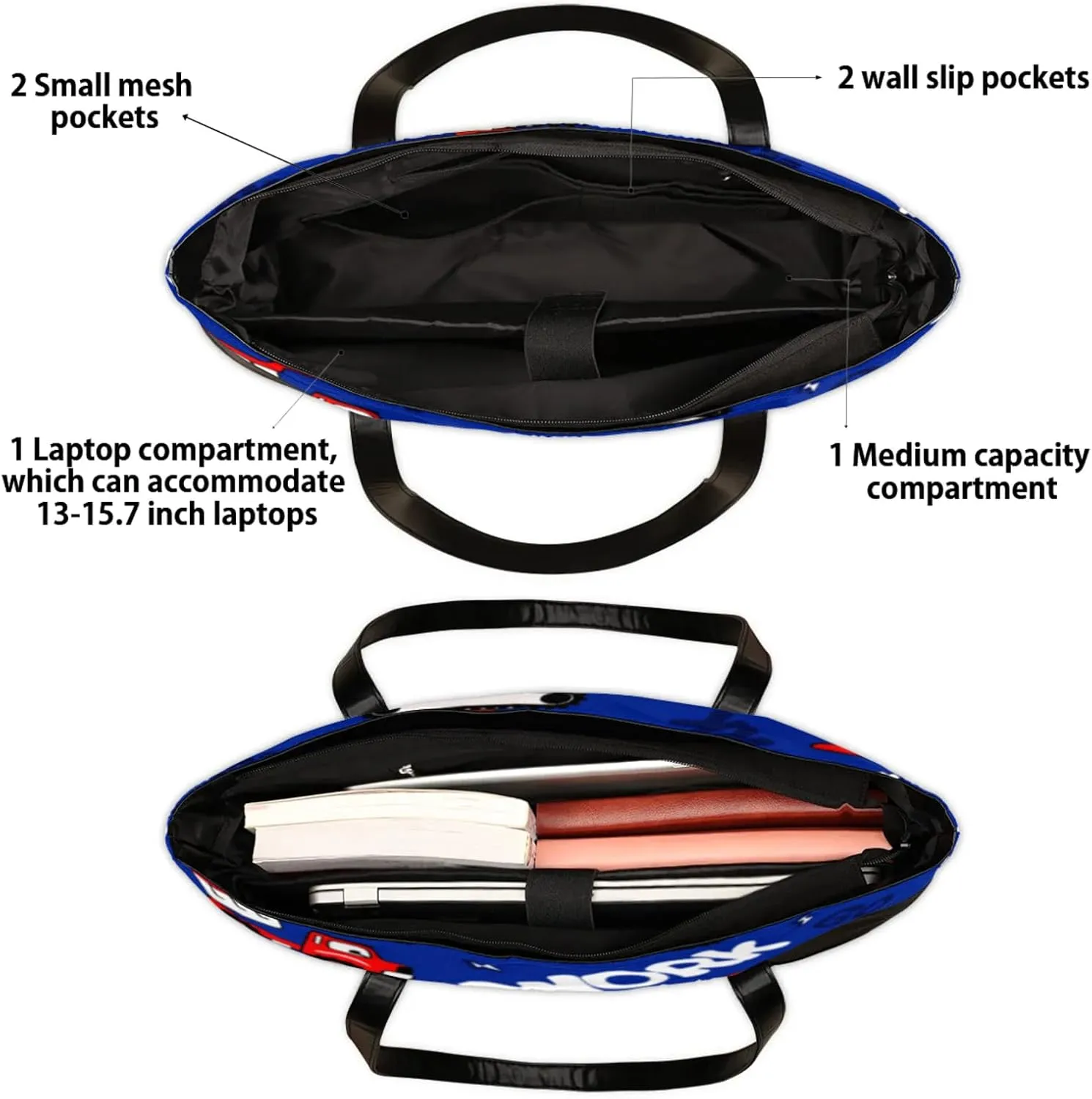 Tote Bag for Women with Zipper, Laptop Tote Bags Laptop Sleeve Case Shoulder Bag Messenger Bags