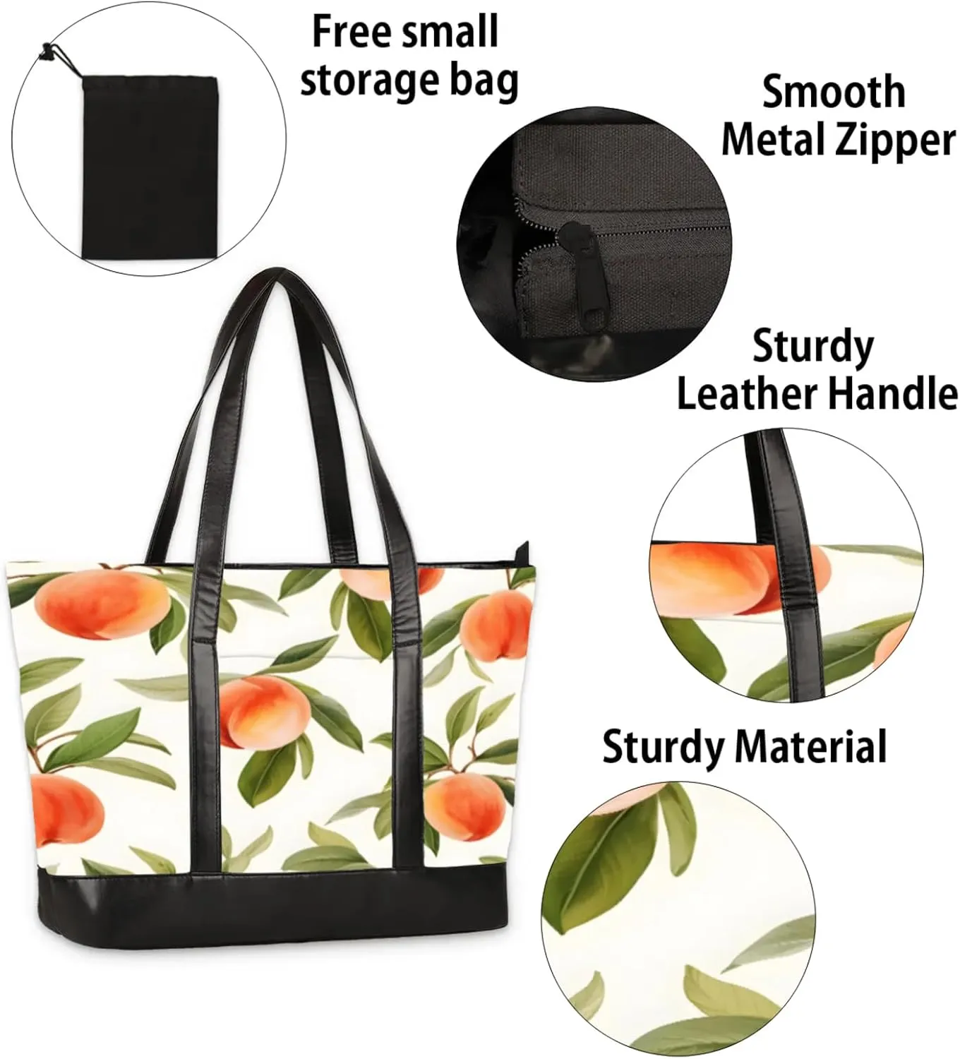 Tote Bag for Women with Zipper, Laptop Tote Bags Laptop Sleeve Case Shoulder Bag Messenger Bags