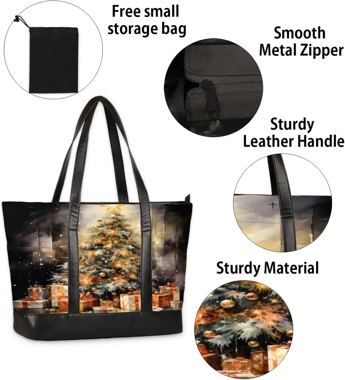 Tote Bag for Women with Zipper, Laptop Tote Bags Laptop Sleeve Case Shoulder Bag Messenger Bags
