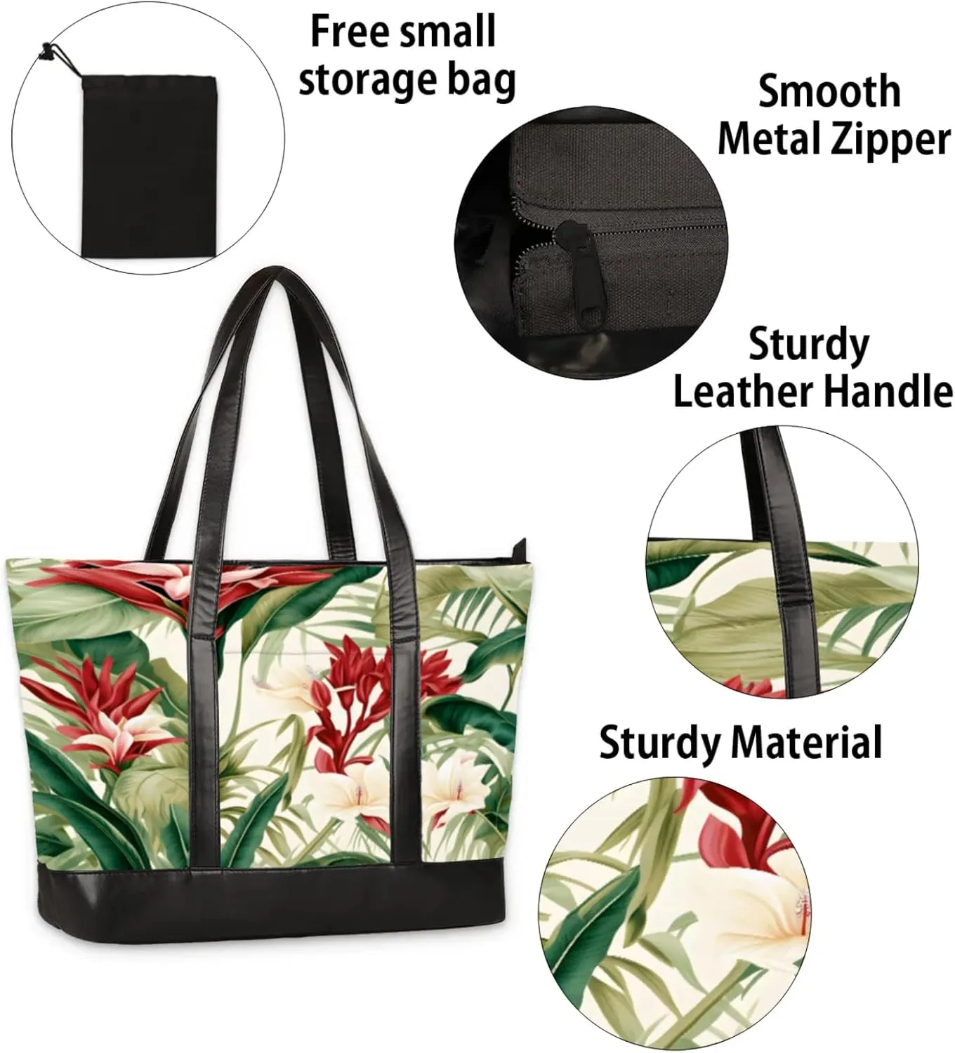 Tote Bag for Women with Zipper, Laptop Tote Bags Laptop Sleeve Case Shoulder Bag Messenger Bags