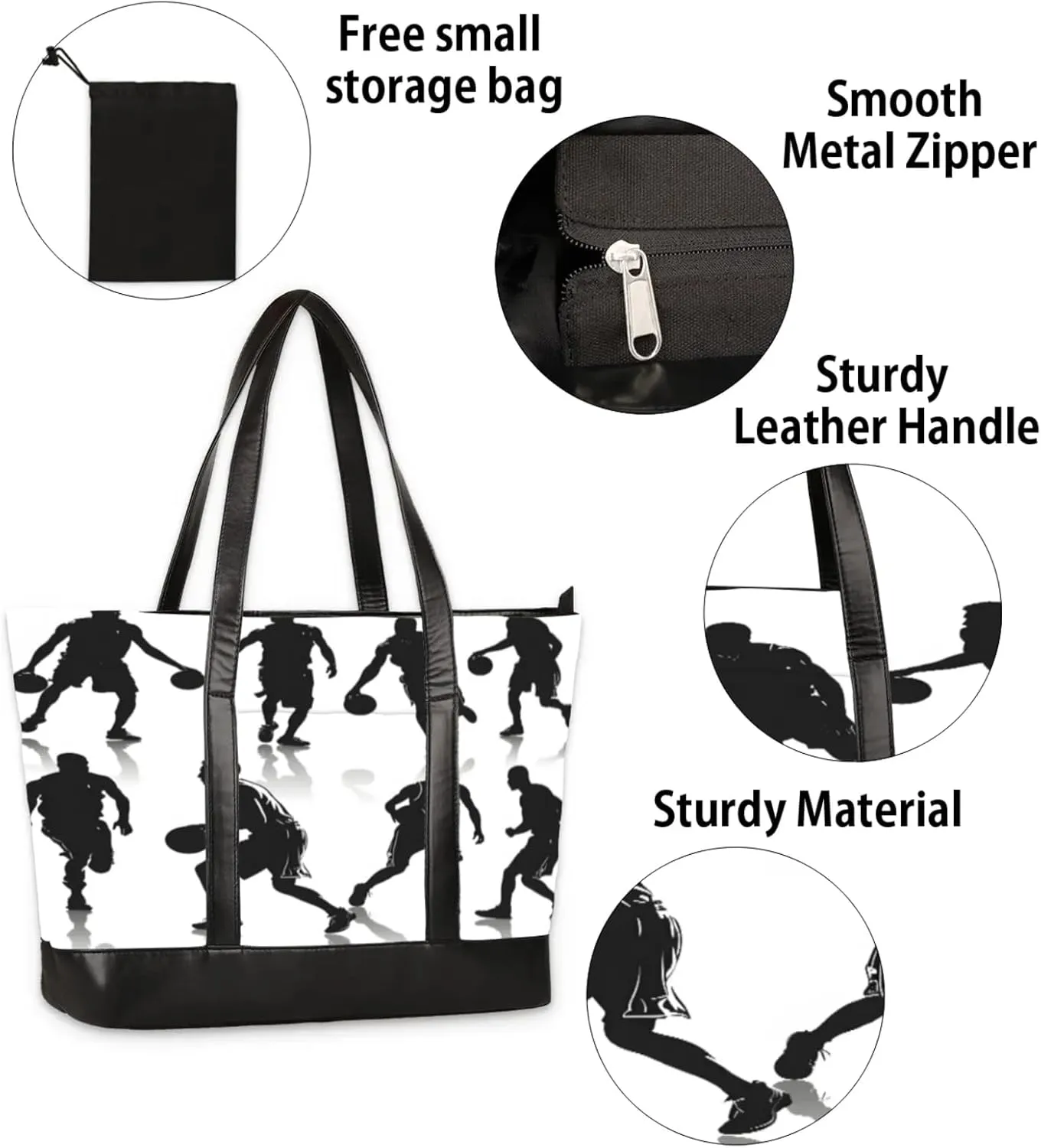 Tote Bag for Women with Zipper, Laptop Tote Bags Laptop Sleeve Case Shoulder Bag Messenger Bags