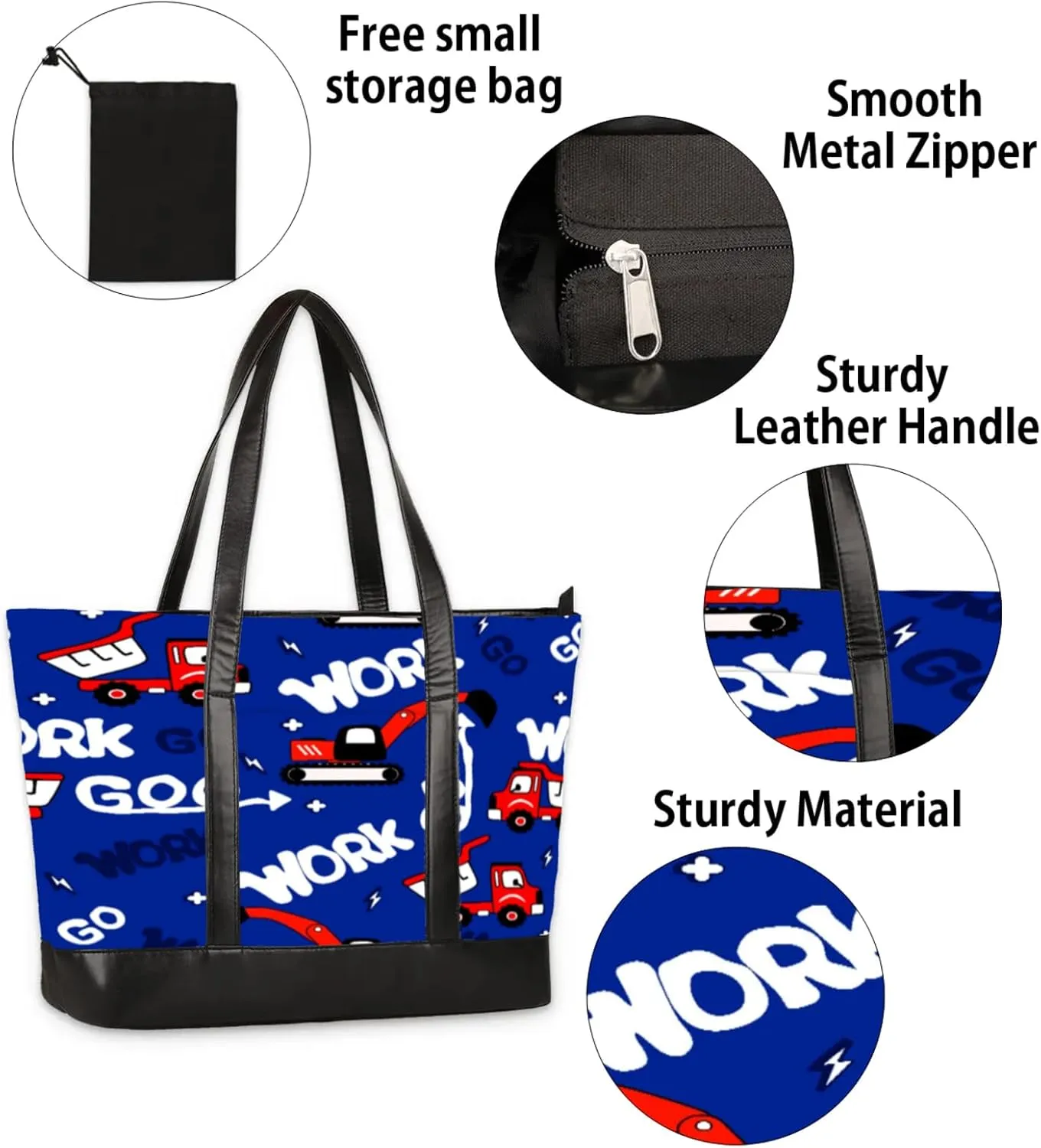 Tote Bag for Women with Zipper, Laptop Tote Bags Laptop Sleeve Case Shoulder Bag Messenger Bags