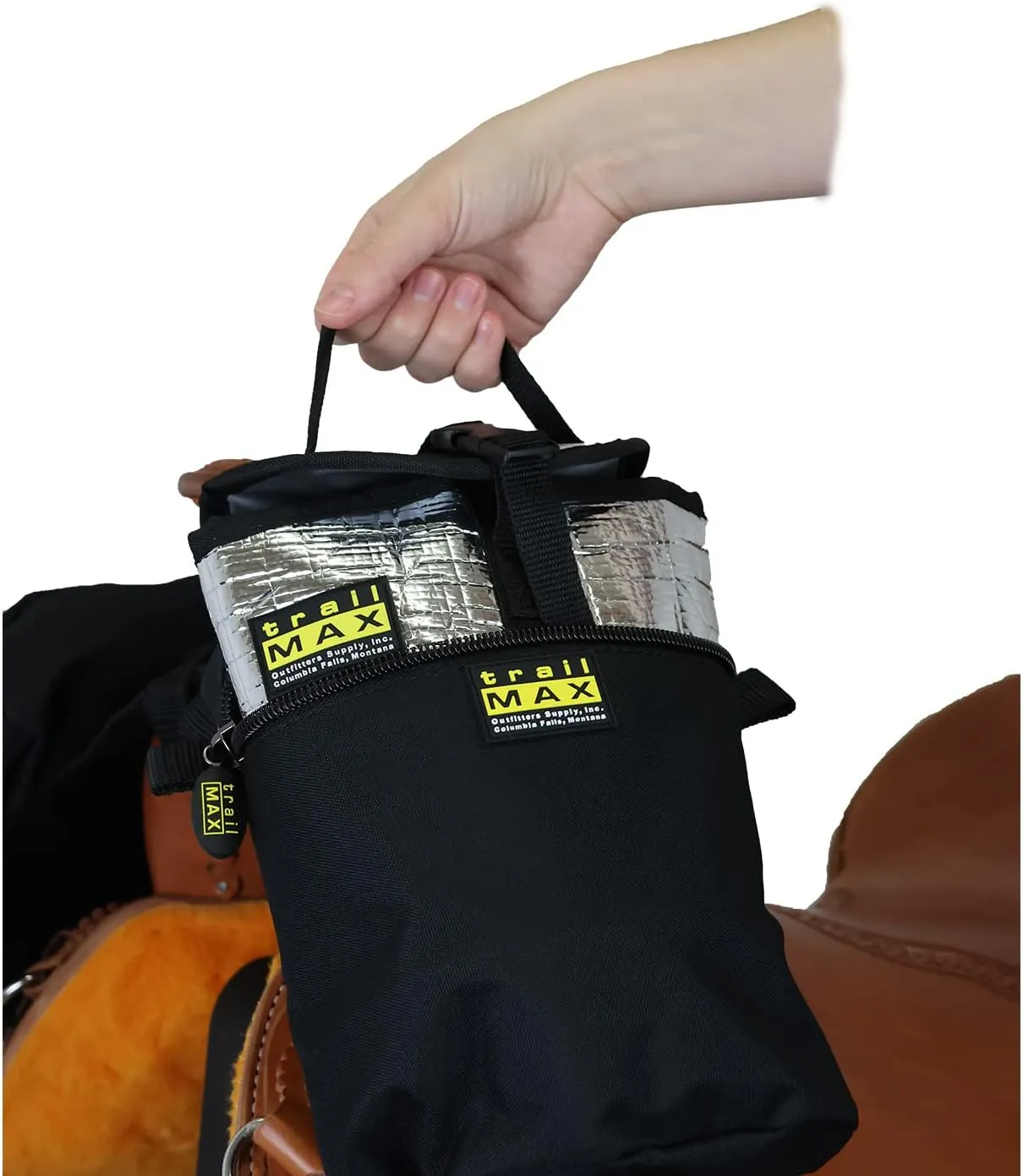 TrailMax Medium Horse Pommel Bags for Your Western Saddle; Insulated Saddle Bags for Horses; Camera or Cellphone Saddle Bag; Secured W/Straps Around Pommel of Western or Endurance Saddles