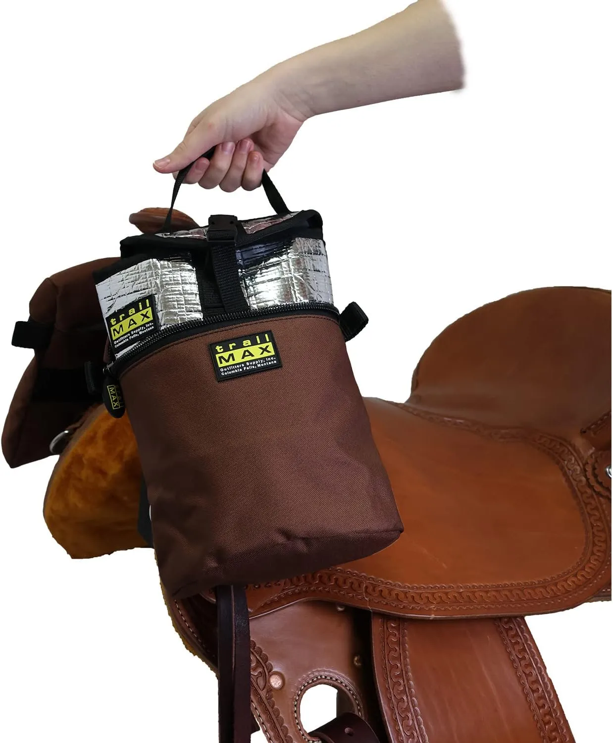 TrailMax Medium Horse Pommel Bags for Your Western Saddle; Insulated Saddle Bags for Horses; Camera or Cellphone Saddle Bag; Secured W/Straps Around Pommel of Western or Endurance Saddles