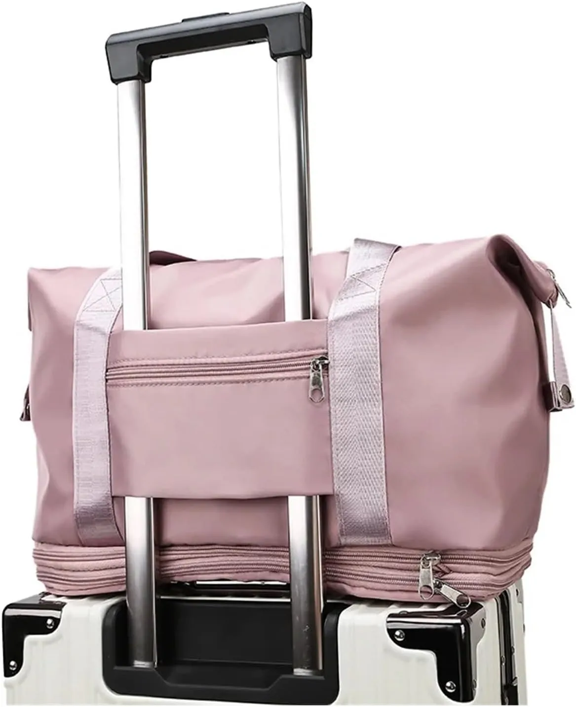Travel Bags Ladies Shoulder Bags Casual Handbags Double Zipper Expansion Bags Large Women's Bags